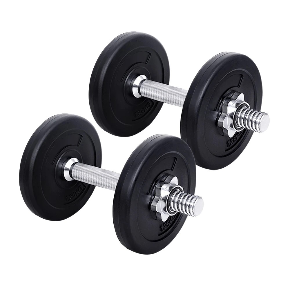 1 Everfit 10kg Dumbbell Set - Black, 1 of 6