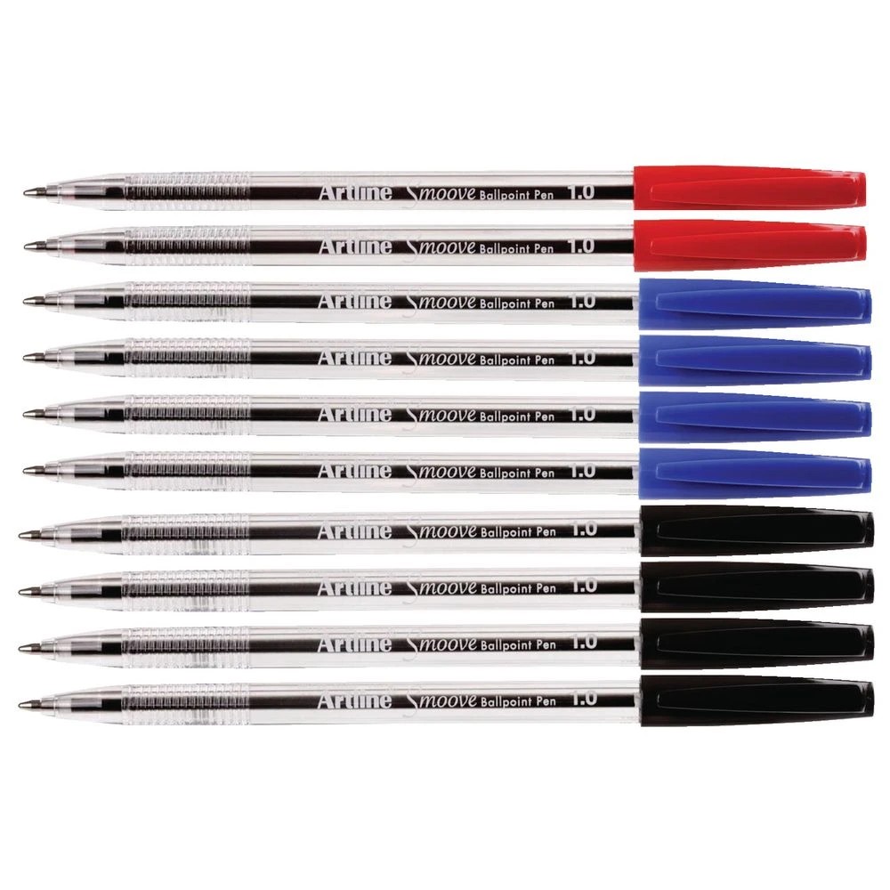 2 Artline Smoove Ballpoint Pens Assorted 10 Pack, 2 of 2