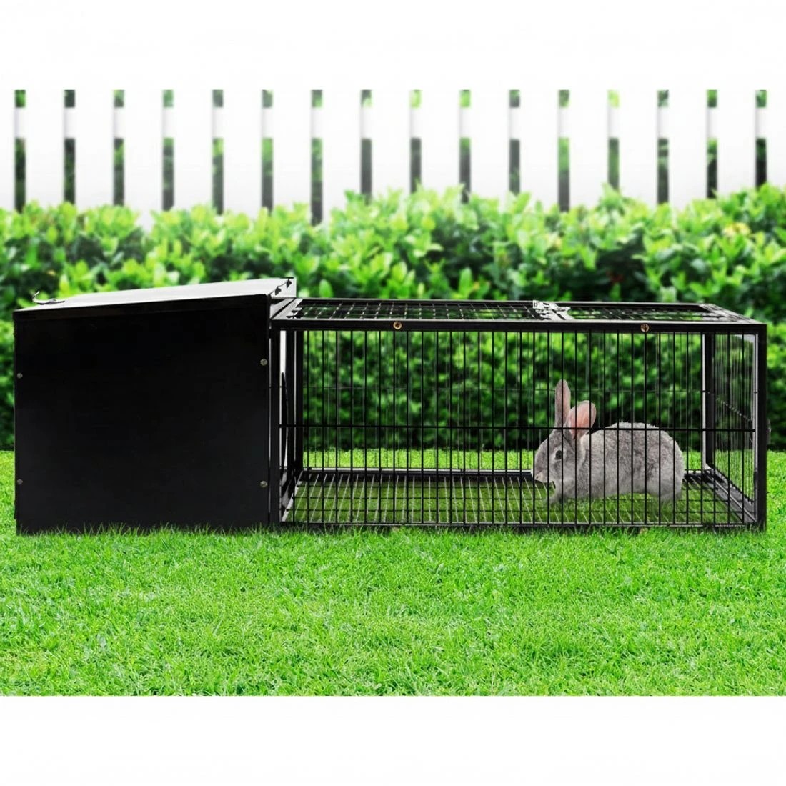 4 i.Pet Rabbit Cage 122x52cm Hutch Enclosure Carrier Metal - Black, 4 of 6