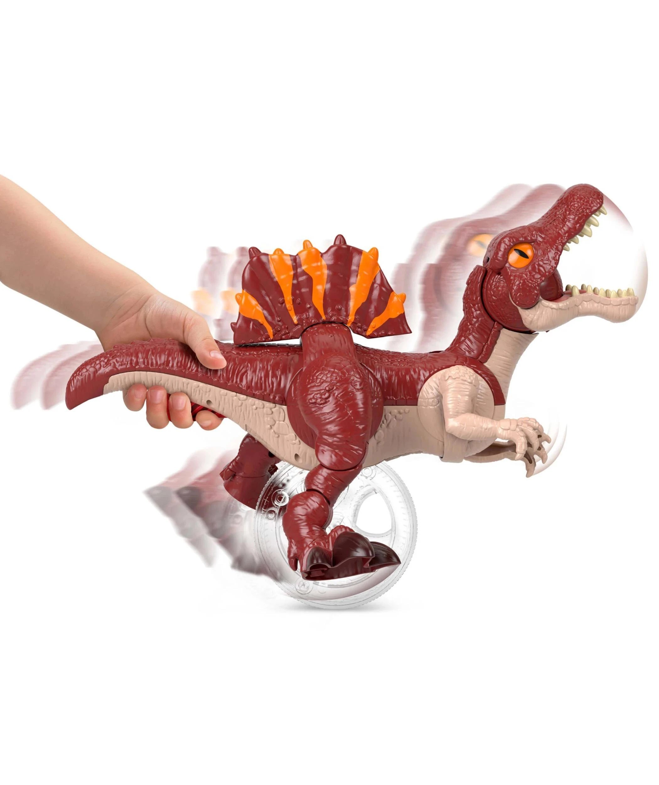 4 Mattel Fisher-Price Imaginext Jurassic World Rebirth Sprinting Spinosaurus Dinosaur Figure - Red, 4 of 5