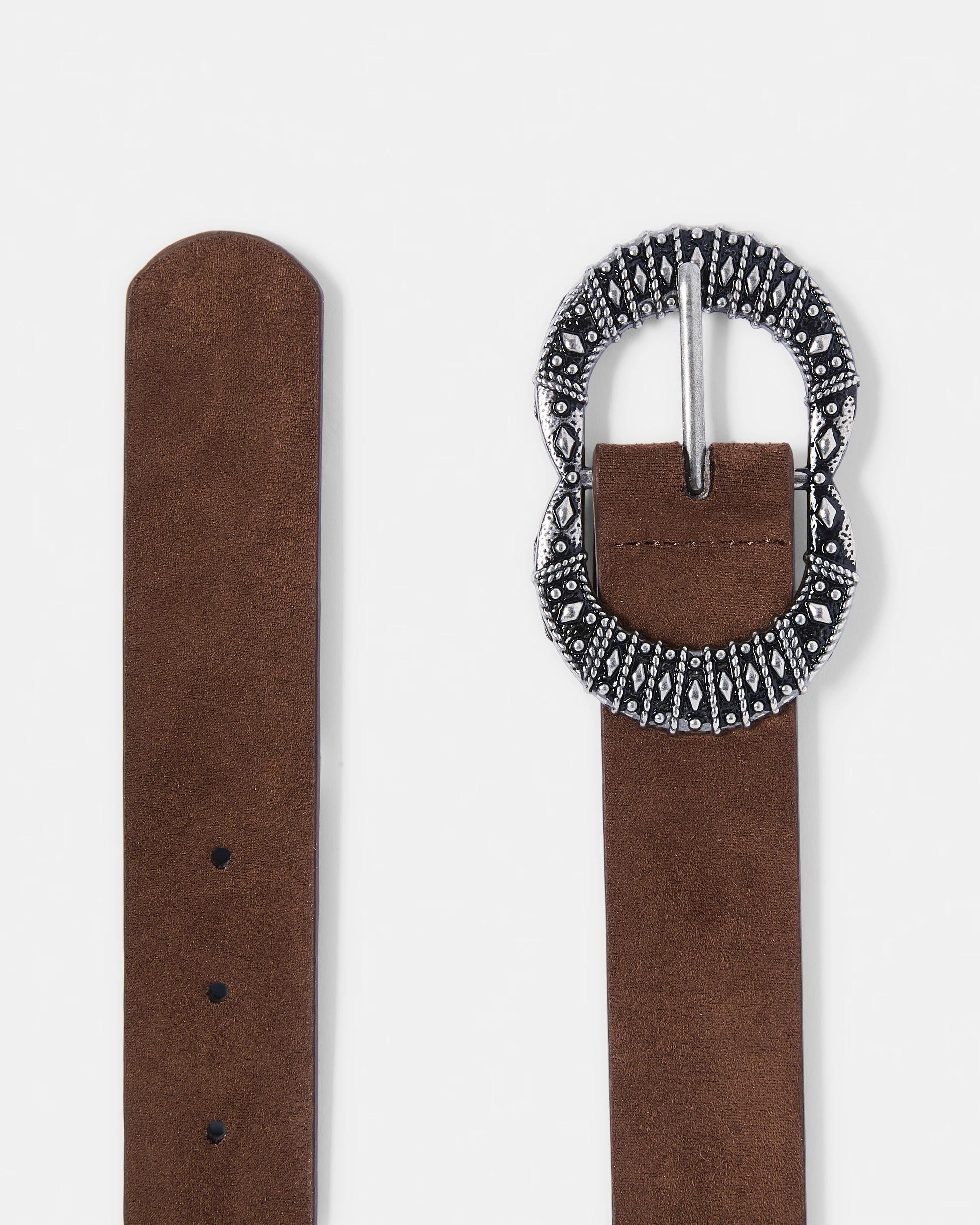 2 Vintage Western Belt Brown, 2 of 4