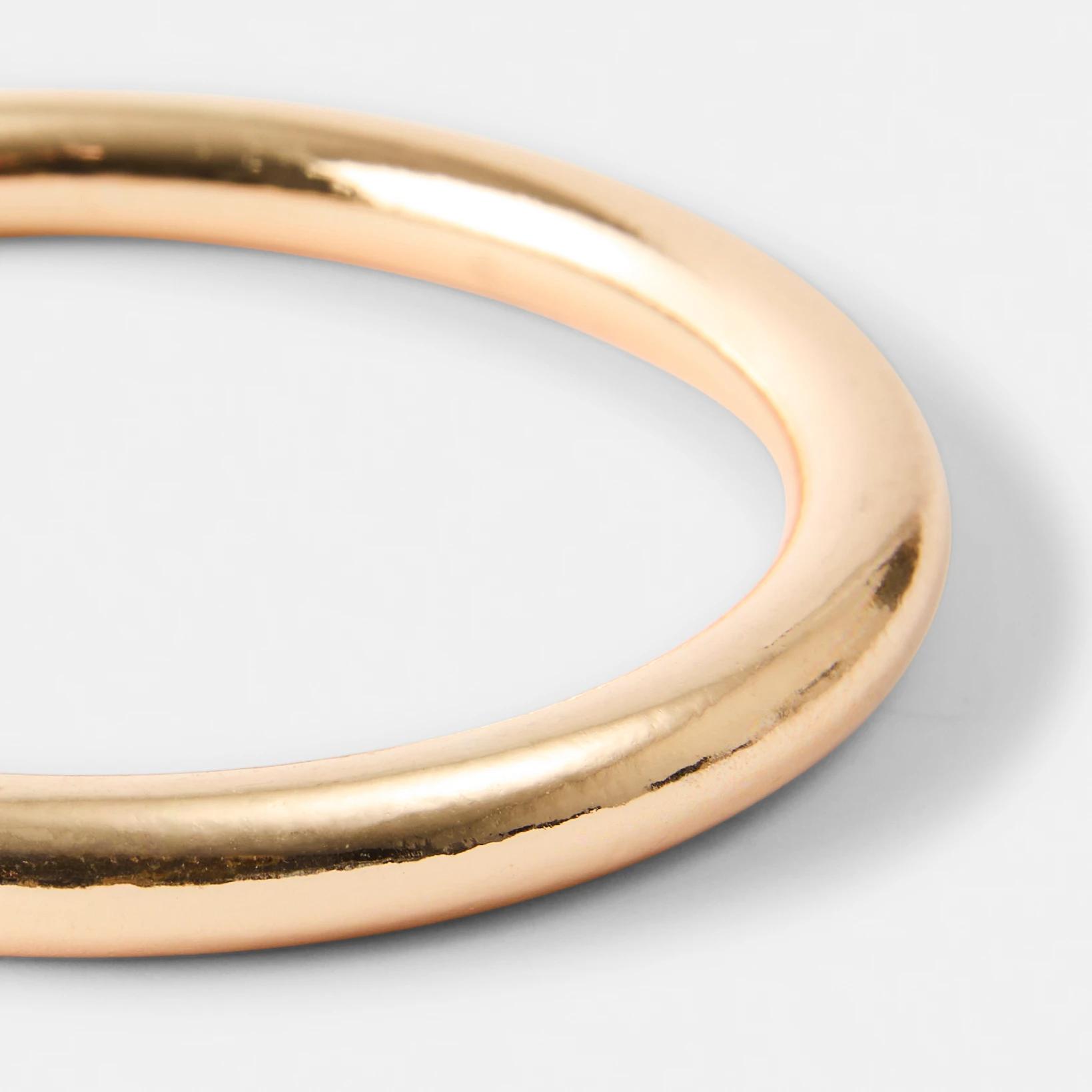 3 Smooth Bangle - Gold Tone Gold, 3 of 7