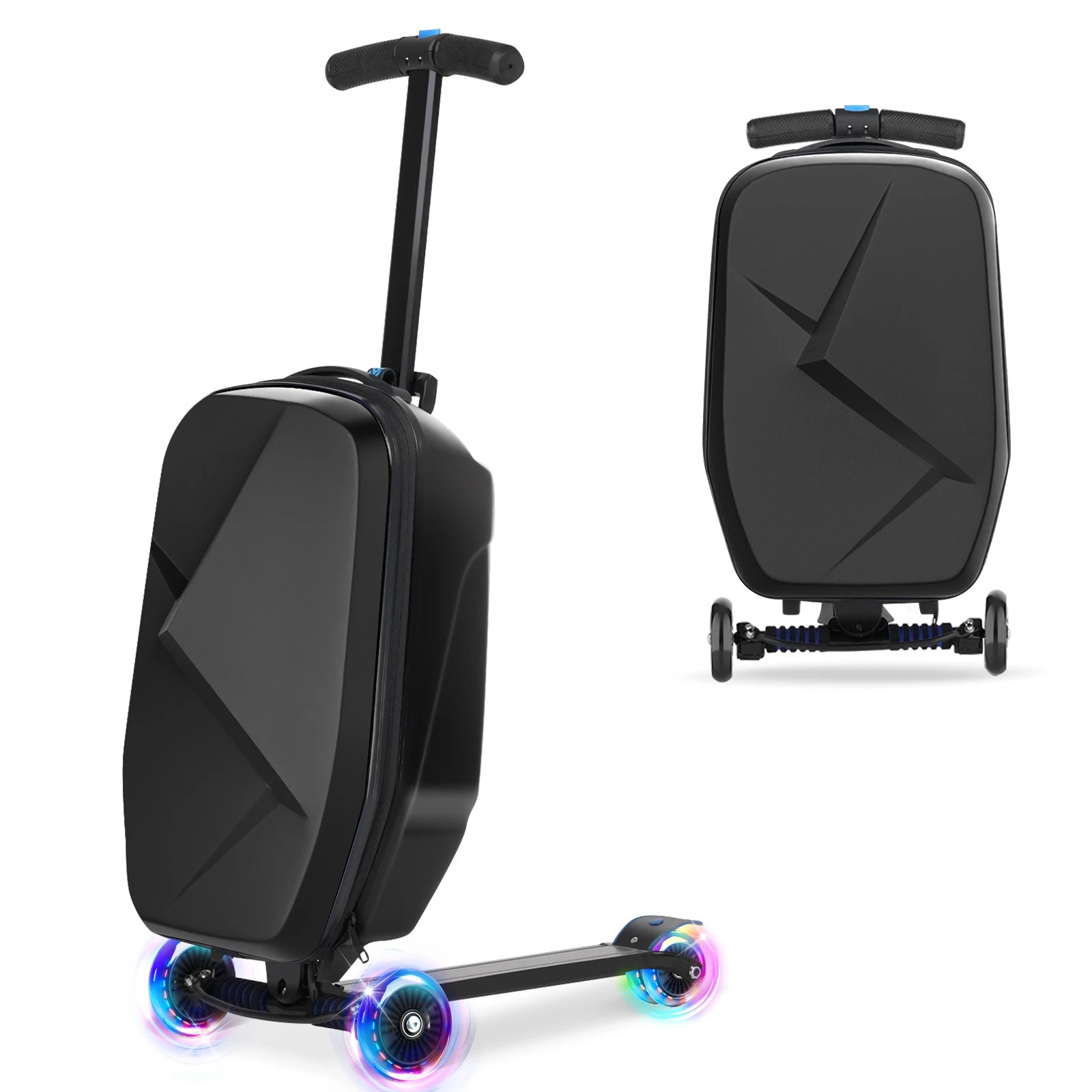 5 Advwin Foldable Scooter Suitcase LED Wheels Ride-on LuggageCarry-on Luggage & Travel Scooter Ride-on Suitcase, 5 of 9