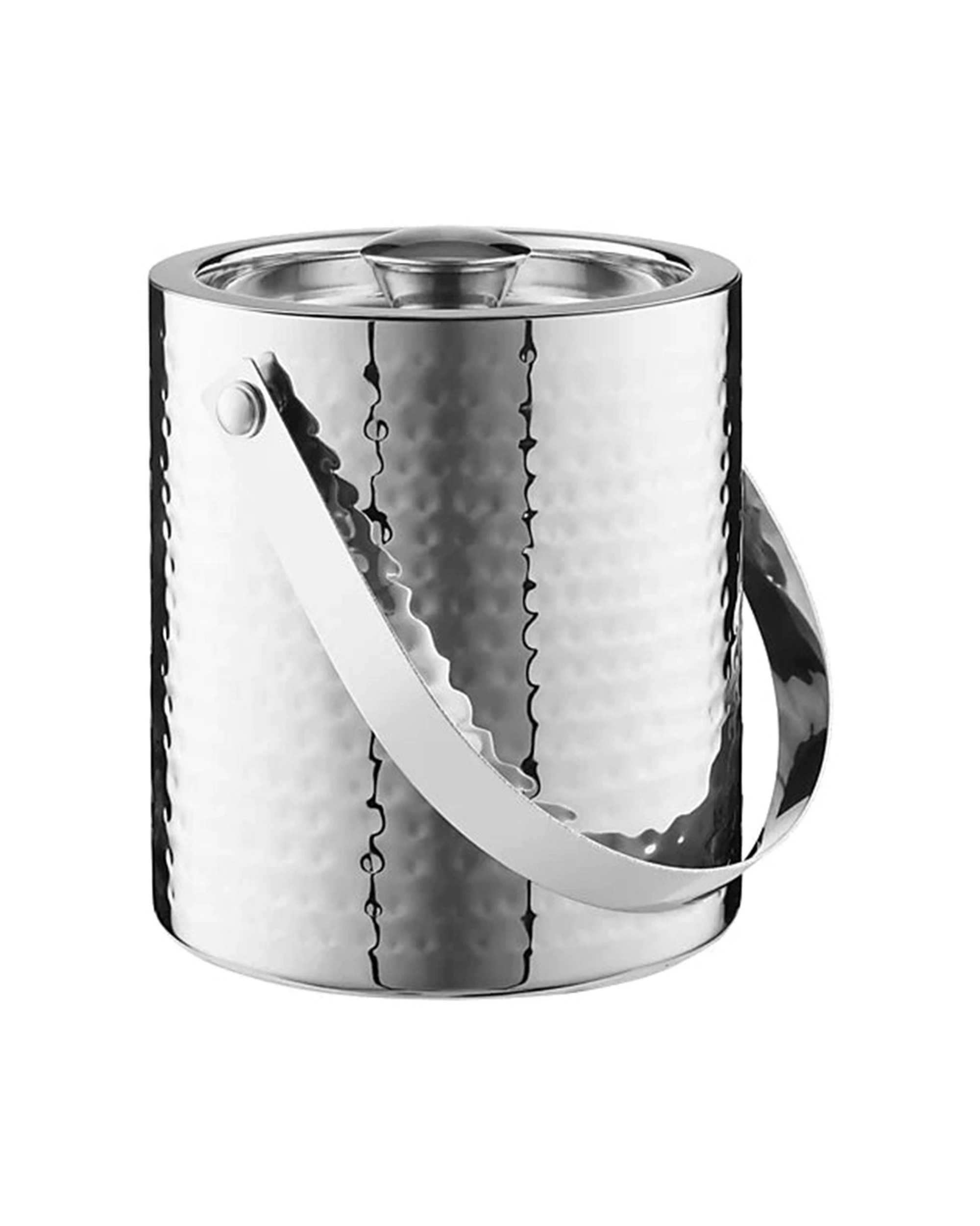 1 Maxwell & Williams Cocktail Lexington Hammered Ice Bucket Stainless Steel - Silver, 1 of 3