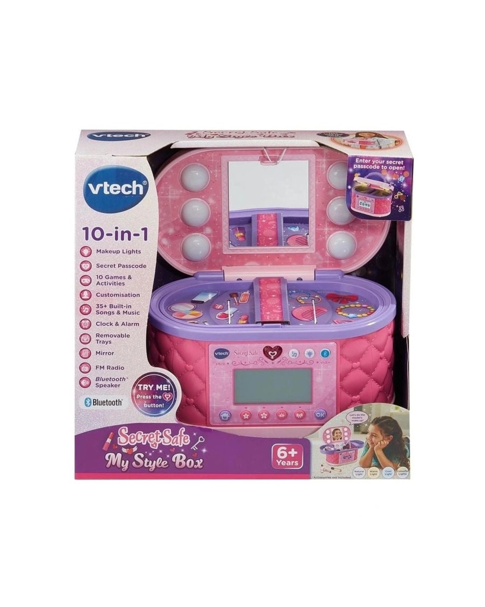 1 VTech Secret Safe My Style Box - Pink, 1 of 6