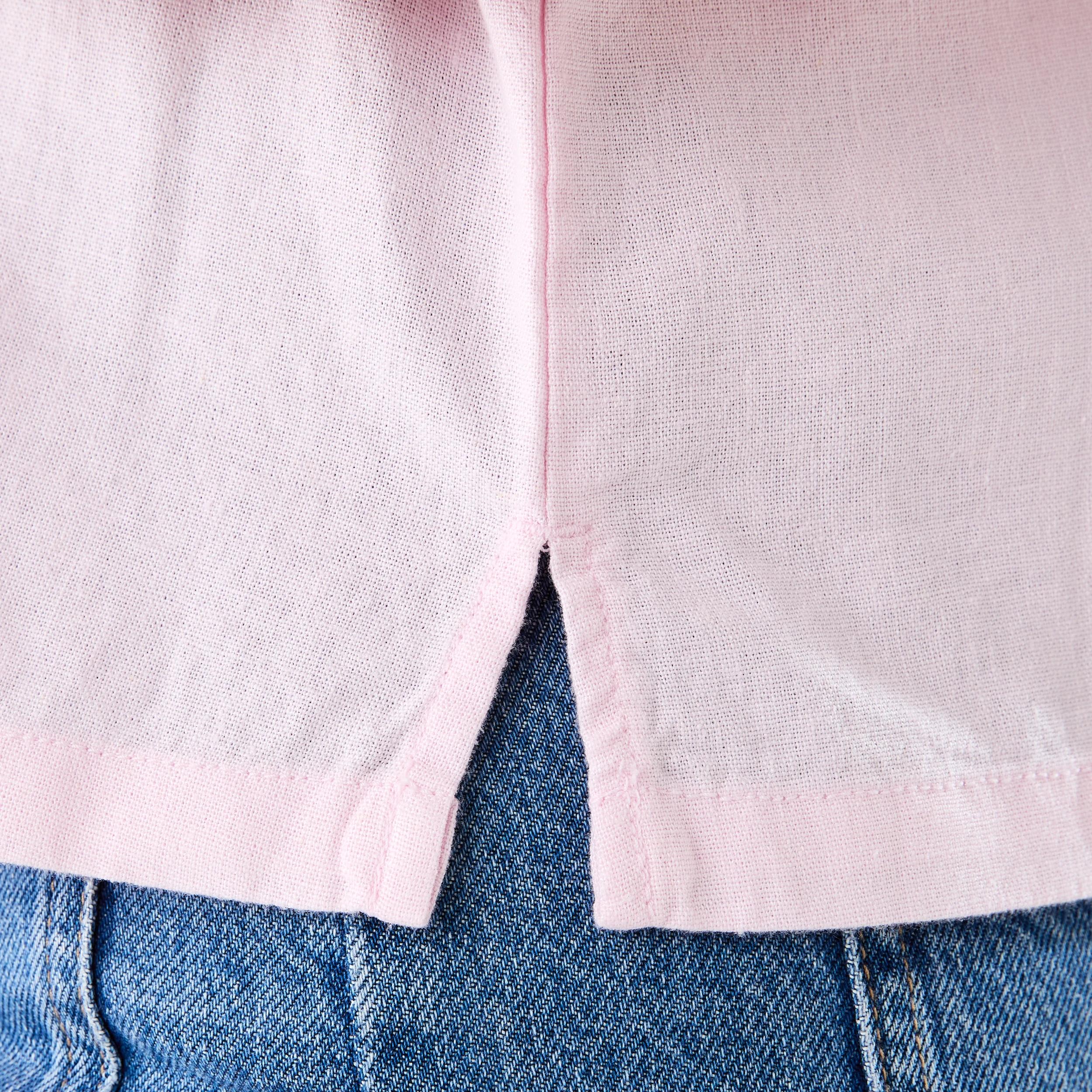 6 Sleeveless Linen Blend Scoop Neck Tank Chery Pink, 6 of 6