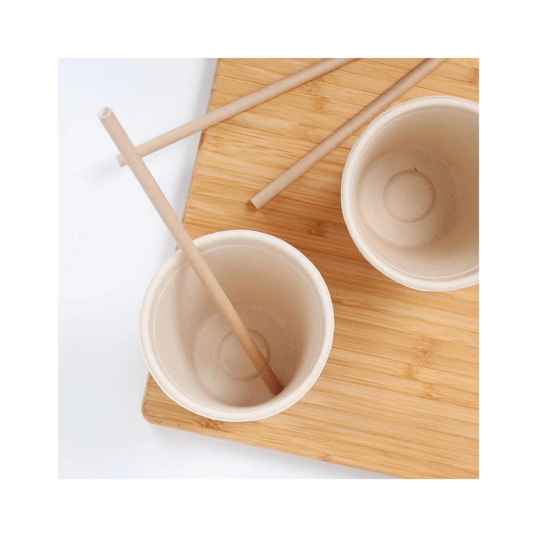 4 50pc Eco Basics 19.5cm Biodegradable Birthday/party 3ply Paper Drinking Straw
 - Natural, 4 of 4