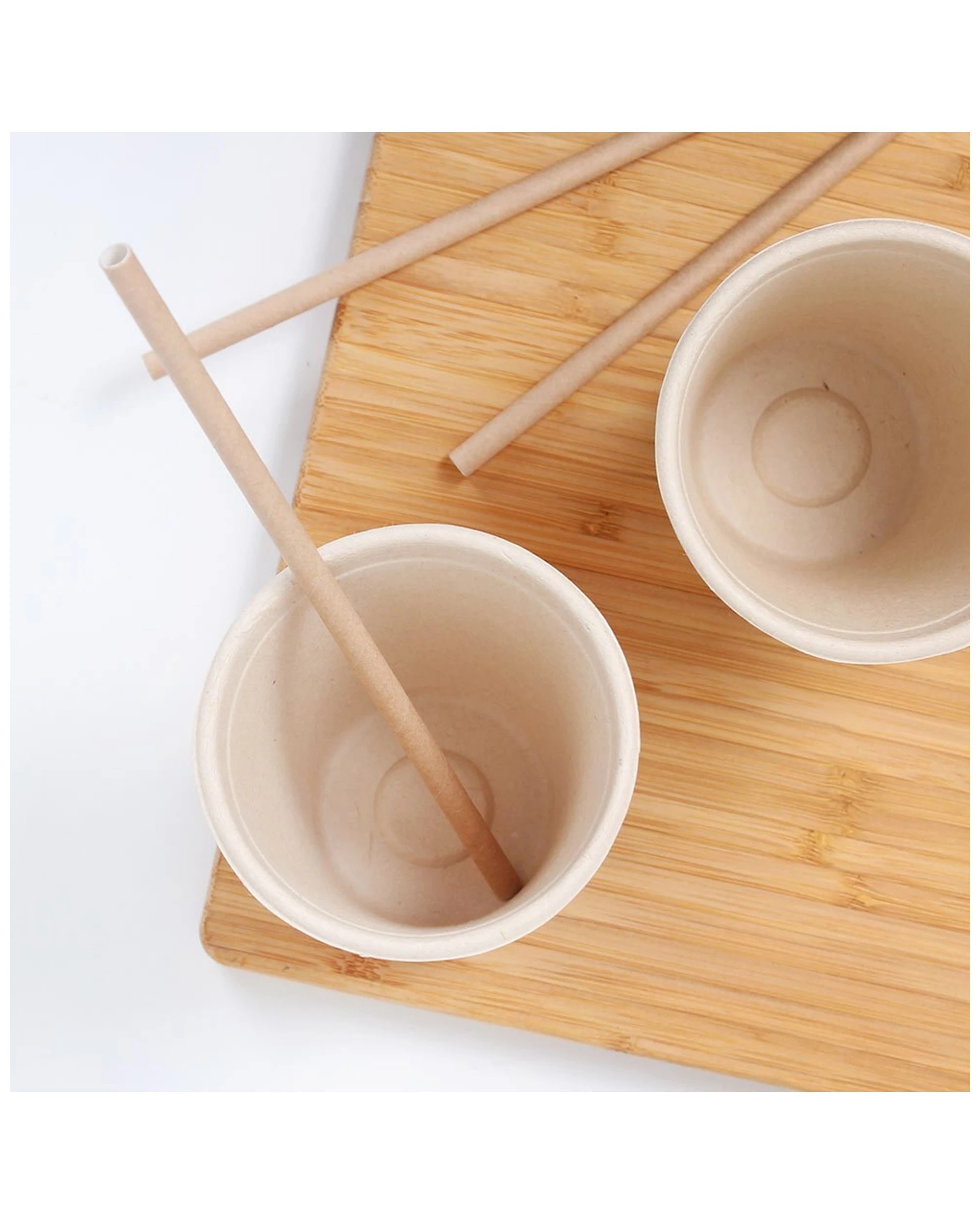 4 50pc Eco Basics 19.5cm Biodegradable Birthday/party 3ply Paper Drinking Straw
 - Natural, 4 of 4