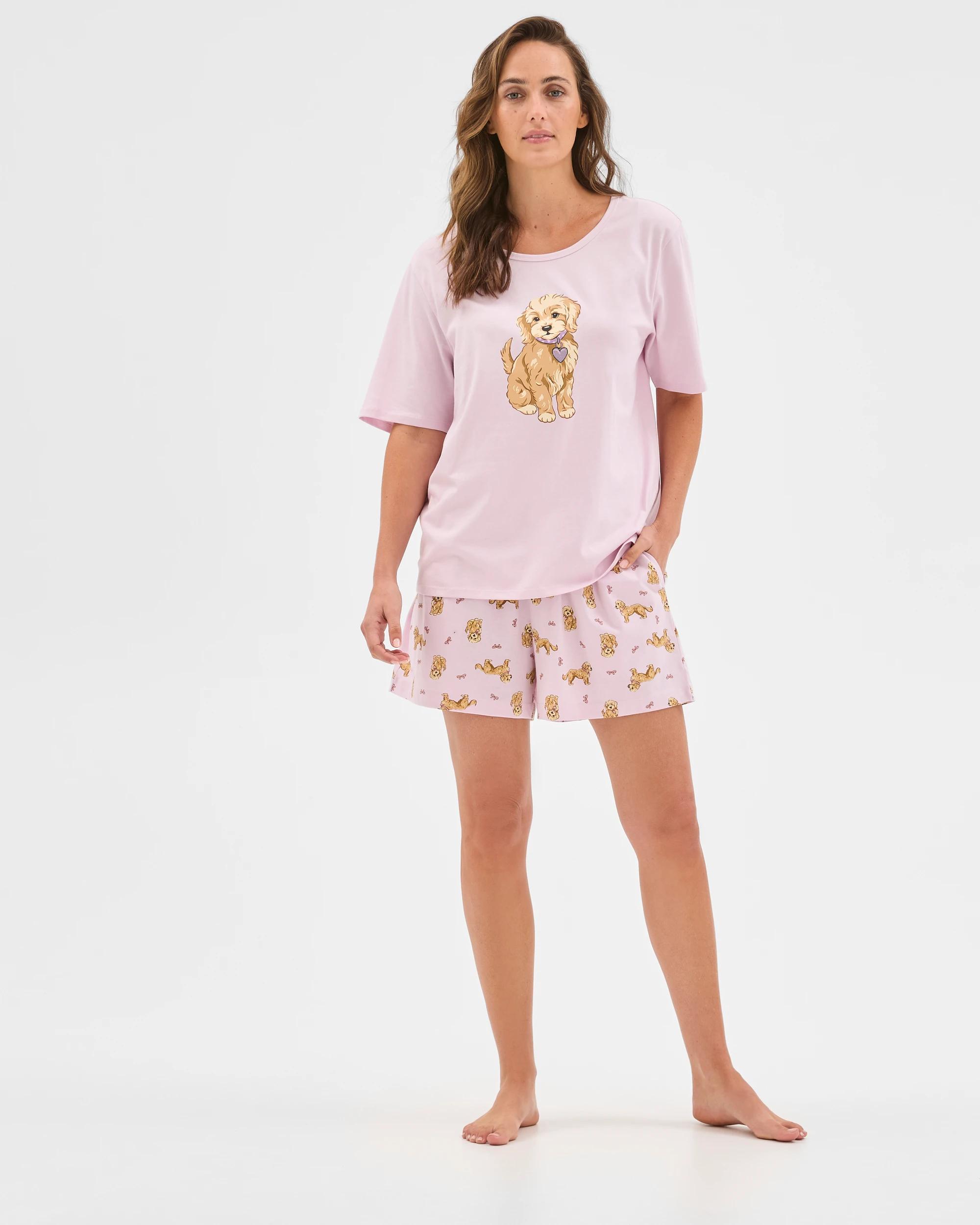 2 Target Woman Australian Cotton Printed Sleep Top PINK COCKAPOO, 2 of 6