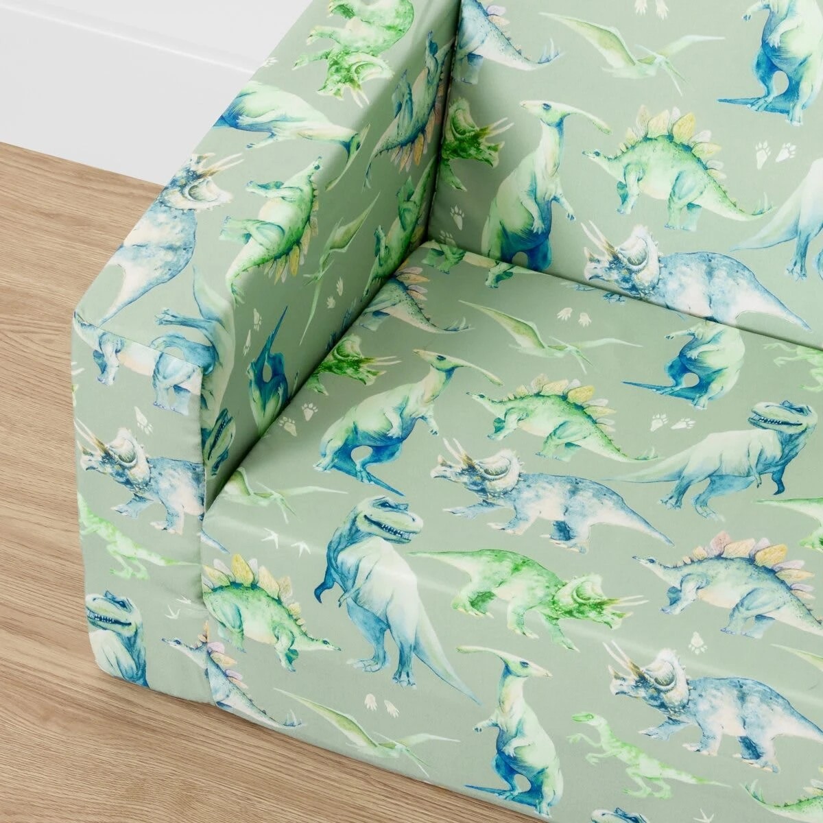 7 Dinosaur Flipout Kids Sofa - Green, 7 of 10