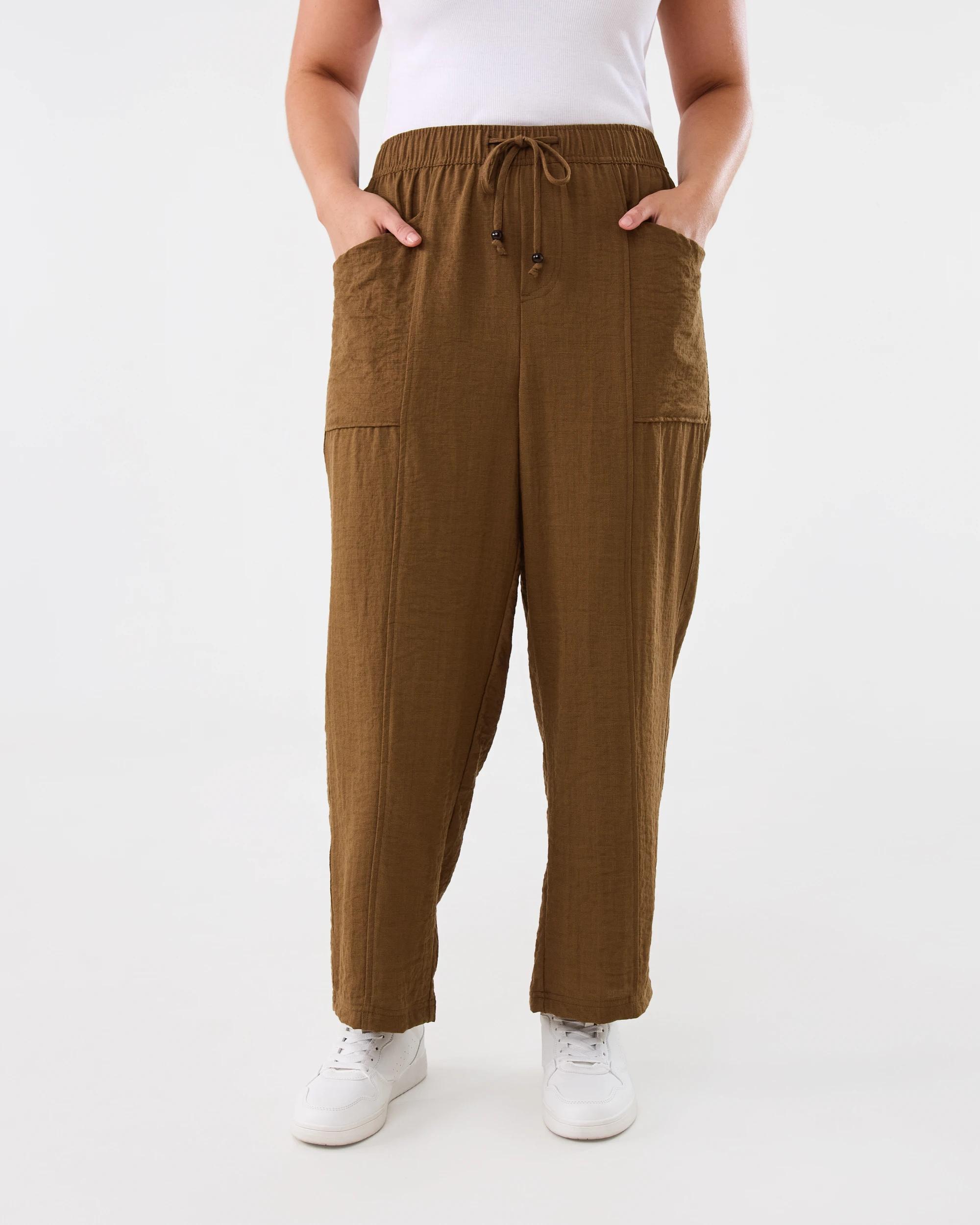 1 Tie Waist Patch Pocket Pants Sadlebrow, 1 of 5