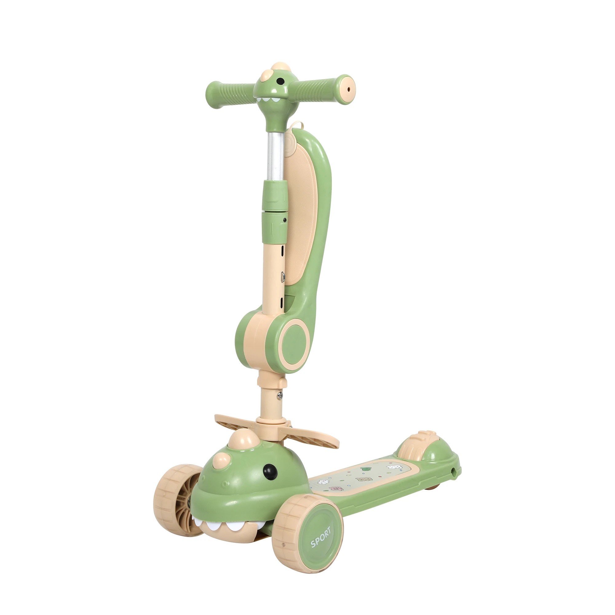 2 BoPeep Foldable Kids Scooter - Green, 2 of 6