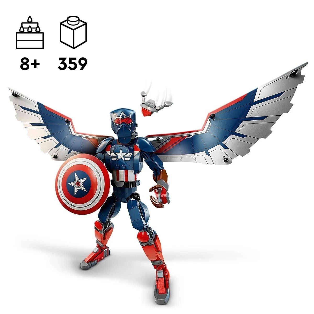 4 LEGO Marvel New Captain America Construction Figure 76296, 4 of 10