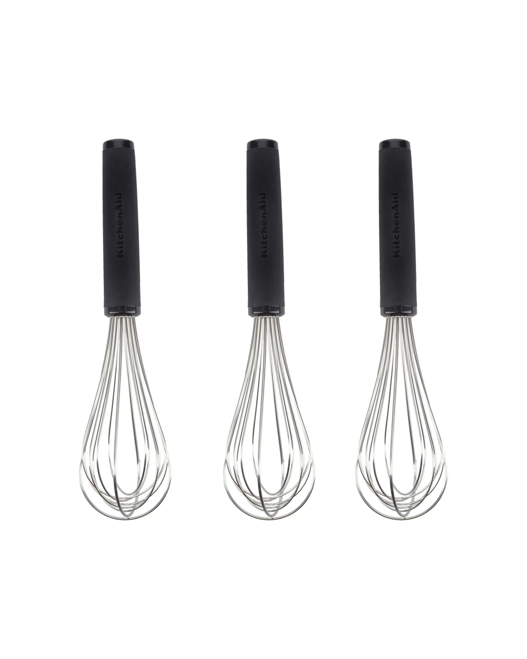 1 KitchenAid 3PK Soft Touch Whisk Utensil Nylon 27cm Durable Kitchen Tool - Black, 1 of 1