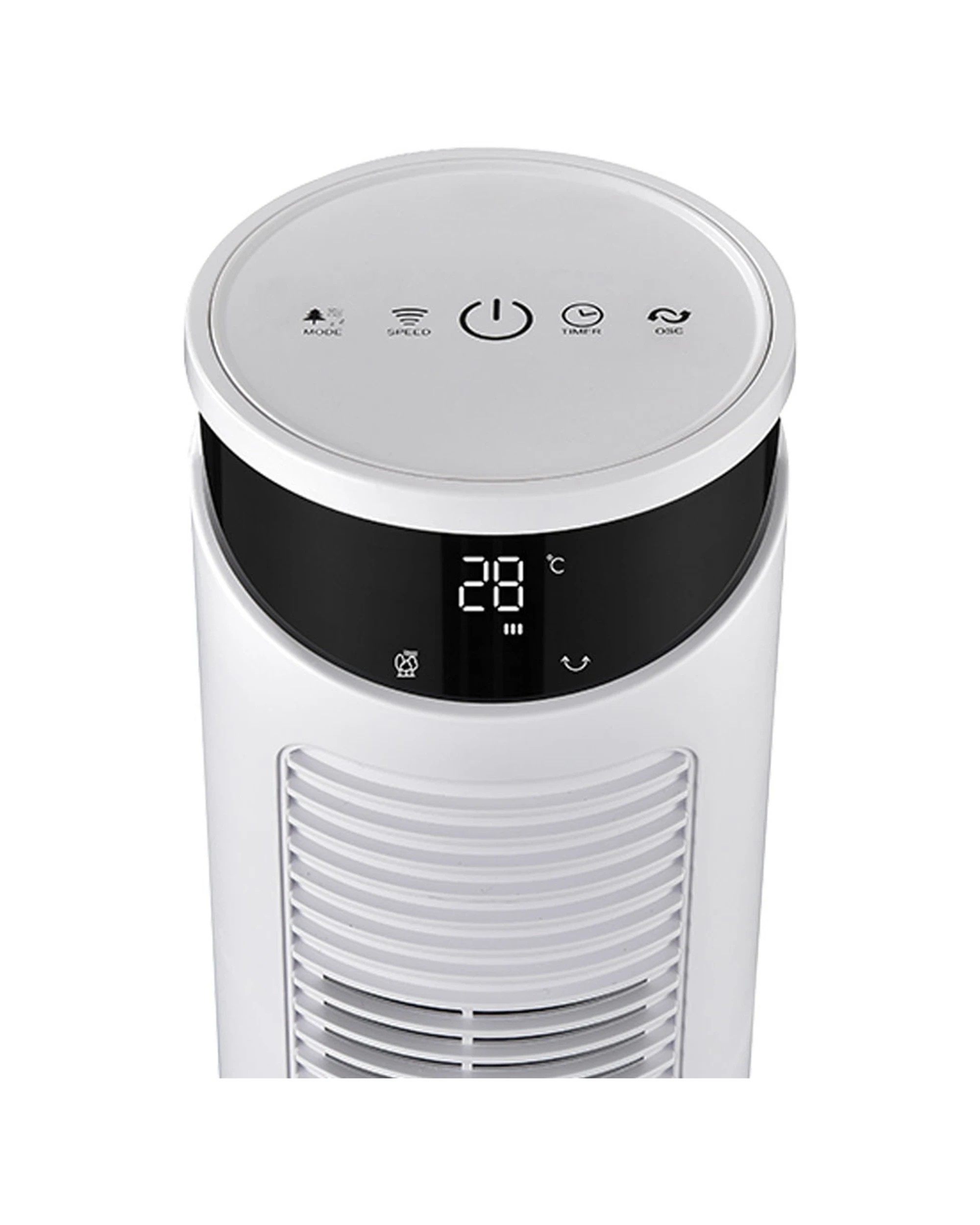 4 Dimplex 117cm Electric 45 Watt Tower Fan W/remote Control/digital Display - White, 4 of 5