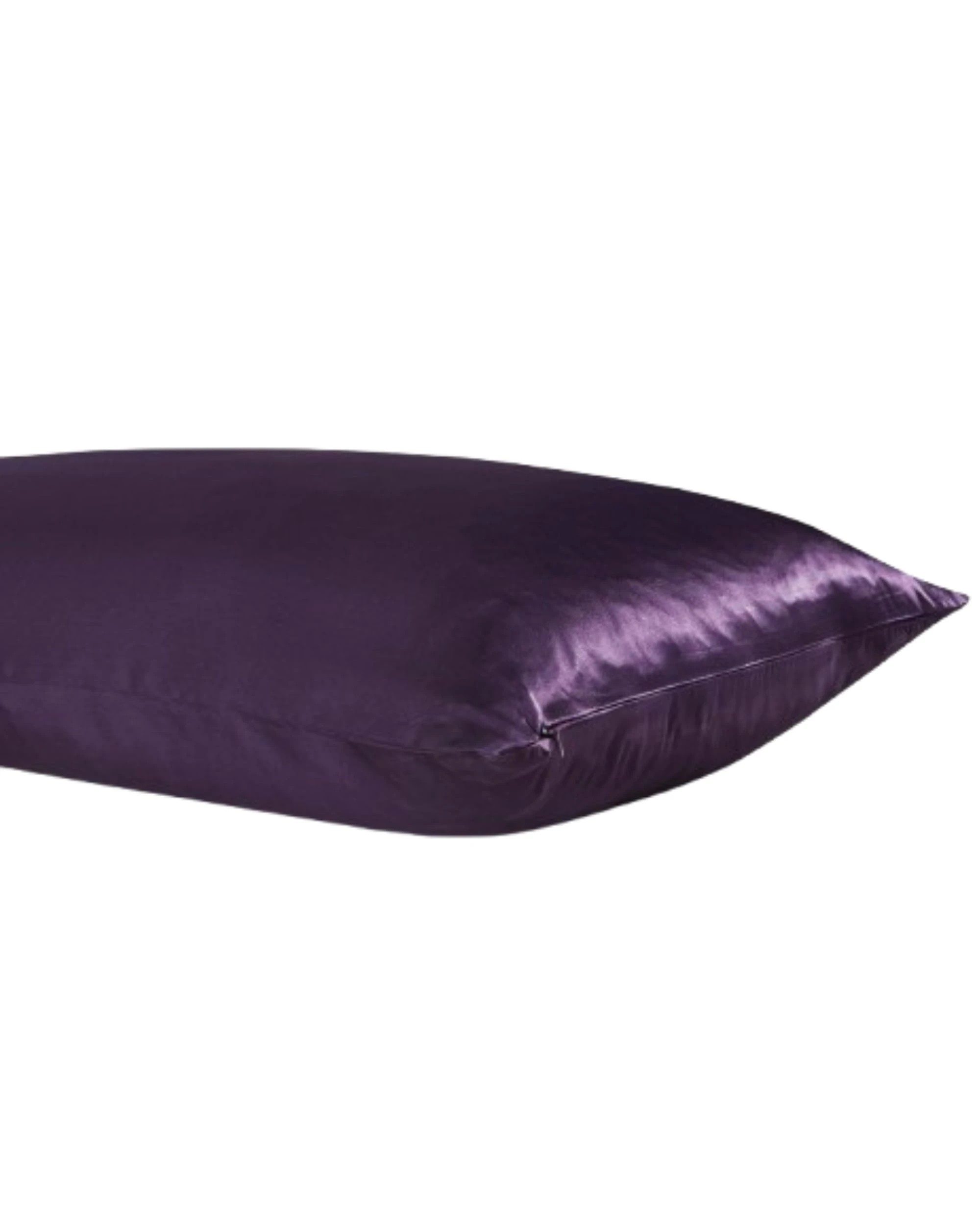 2 Gioia Casa Mulberry Silk Pillowcase Soft Hypoallergenic - Dark Purple, 2 of 3