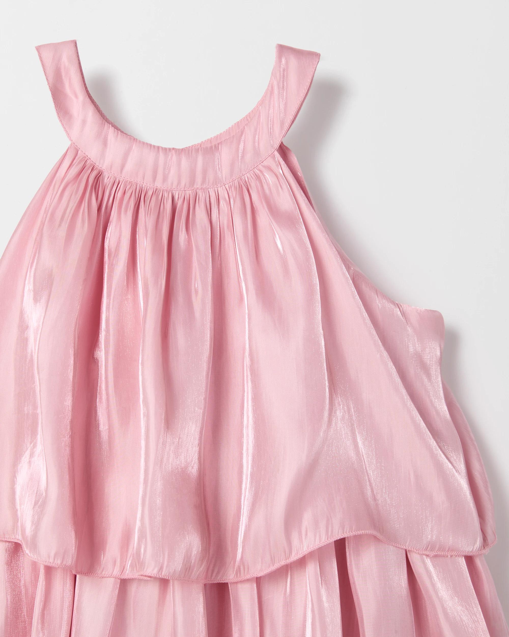 2 Target Kids Tiered Mini Occasion Dress PINK, 2 of 2