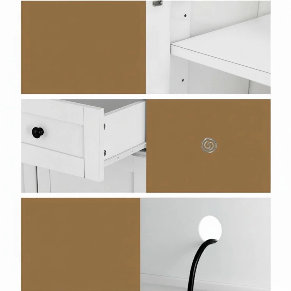 8 Artiss Buffet Sideboard Hutch Cabinet - White, 8 of 8