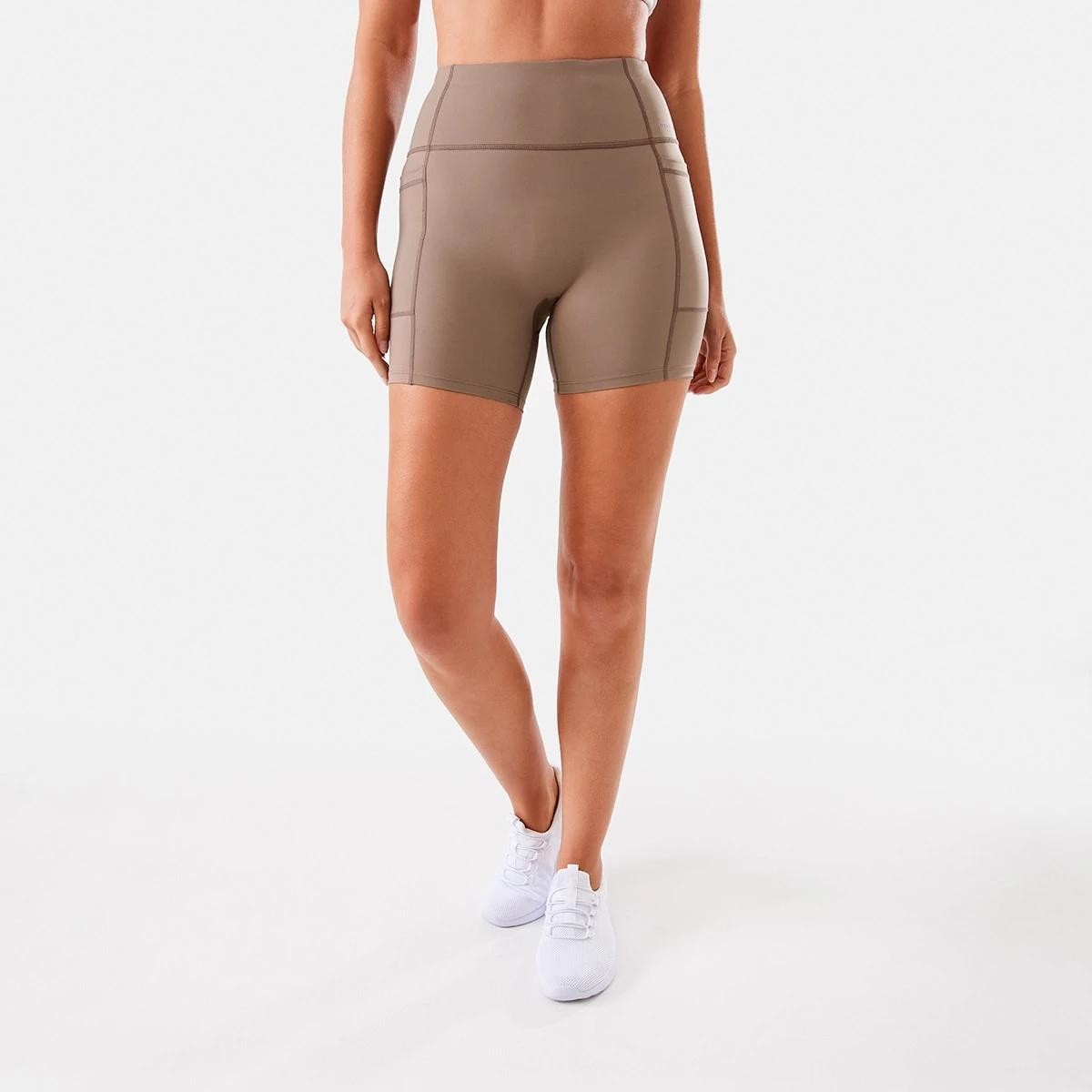 6 Active Womens Train Bike Shorts Wd Taupe, 6 of 6