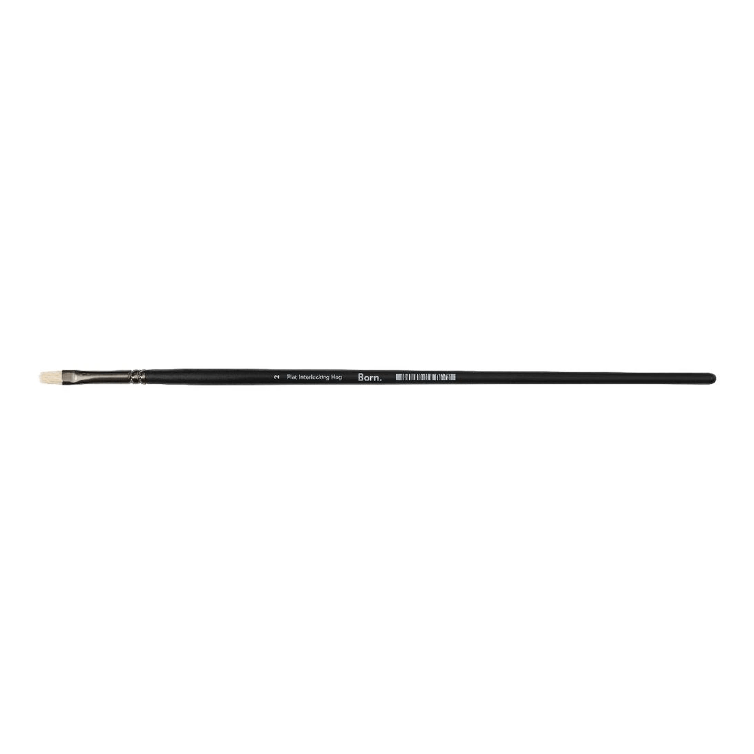 3 Born Interlocking Hog Flat Paintbrush Size 2, 3 of 3