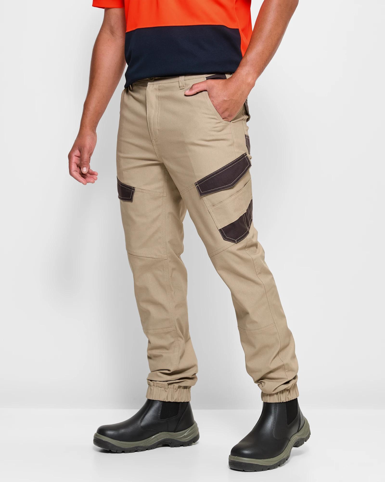 3 Australian Cotton Performance Cargo Jogger Pants - Graphite STONE, 3 of 5