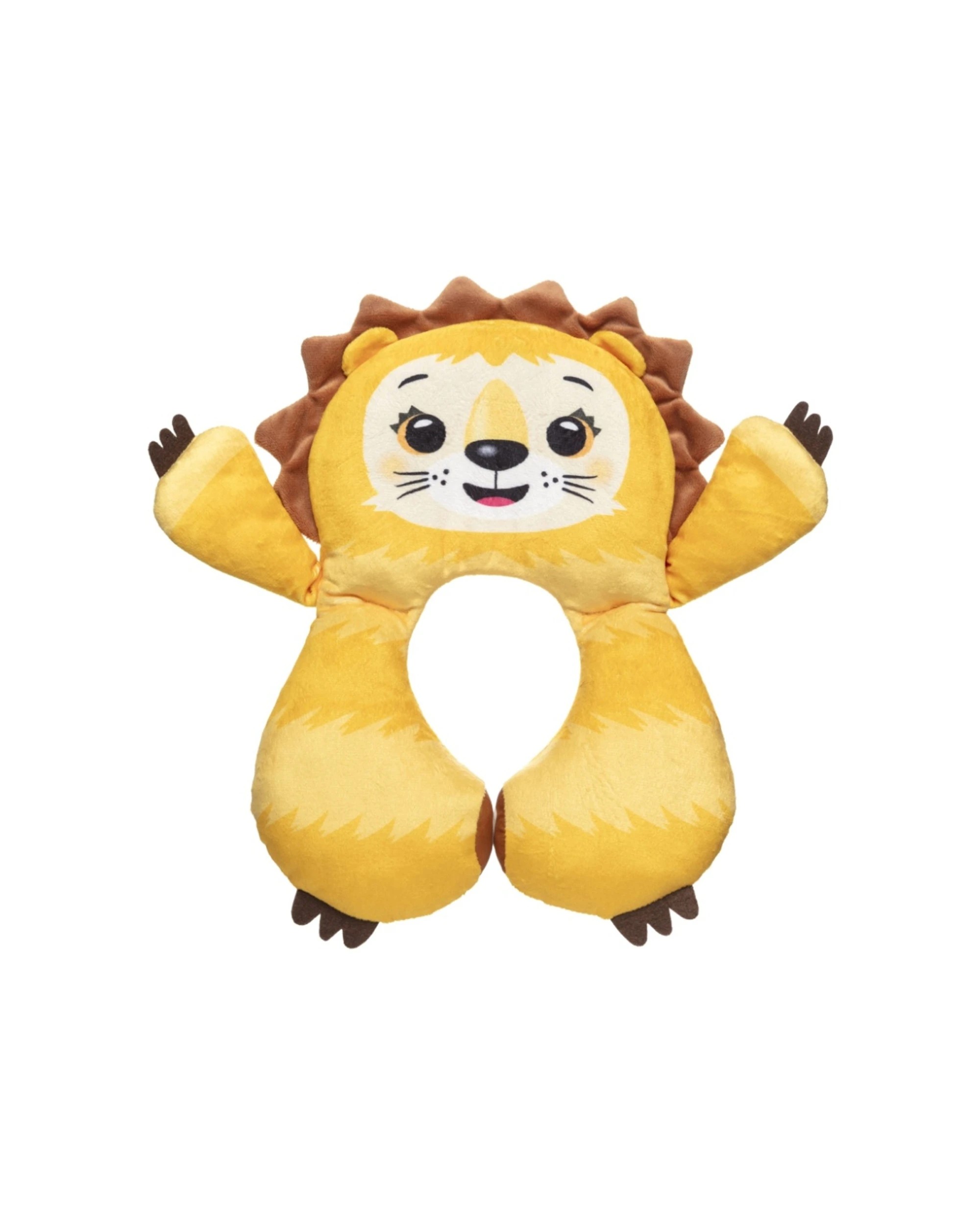 2 BenBat Travel Toy Neck Pillow For Toddler Kids Car Accessory Amadeus Lion, 2 of 3