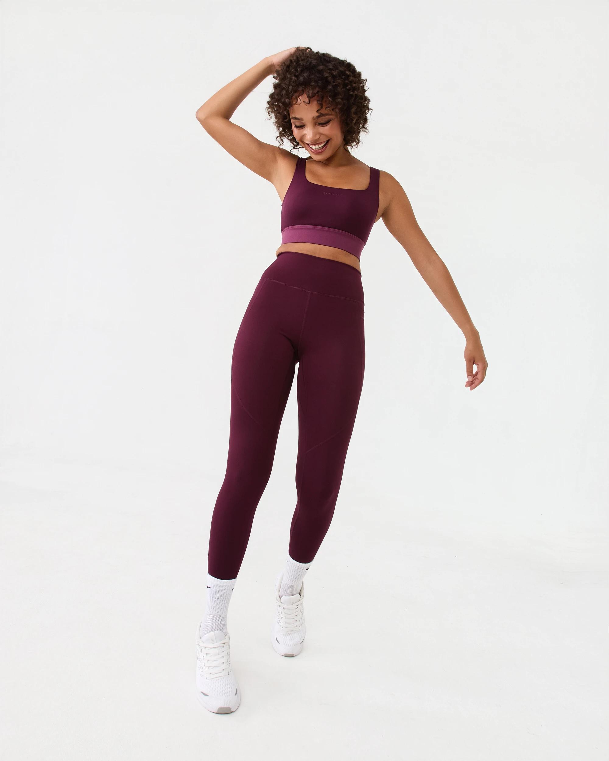 2 Everlast Womens Power Leggings Deep Plum, 2 of 8