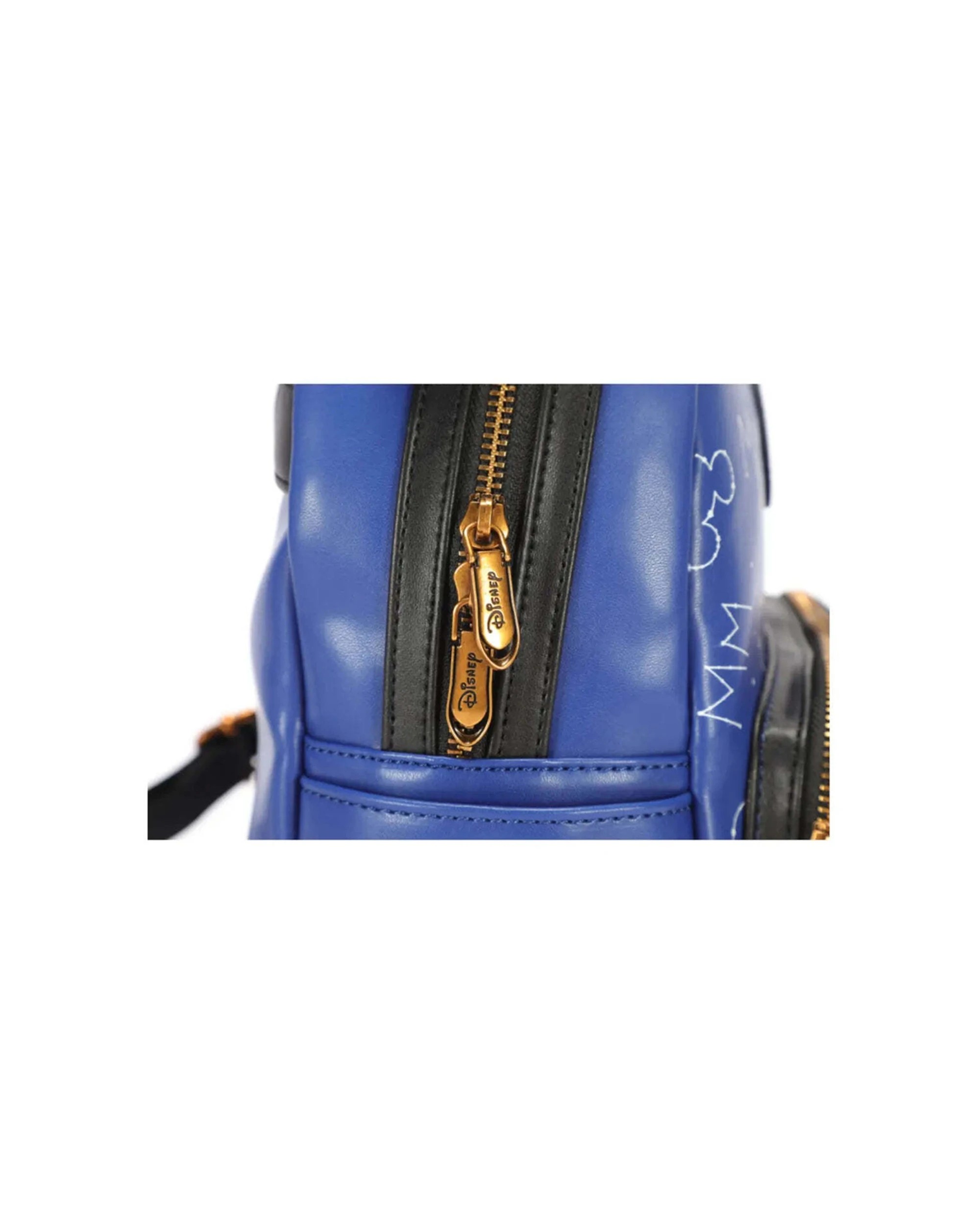 6 Disney Mickey PU Leather Backpack Kids Multi-Compartment Officially Licensed - Blue, 6 of 7