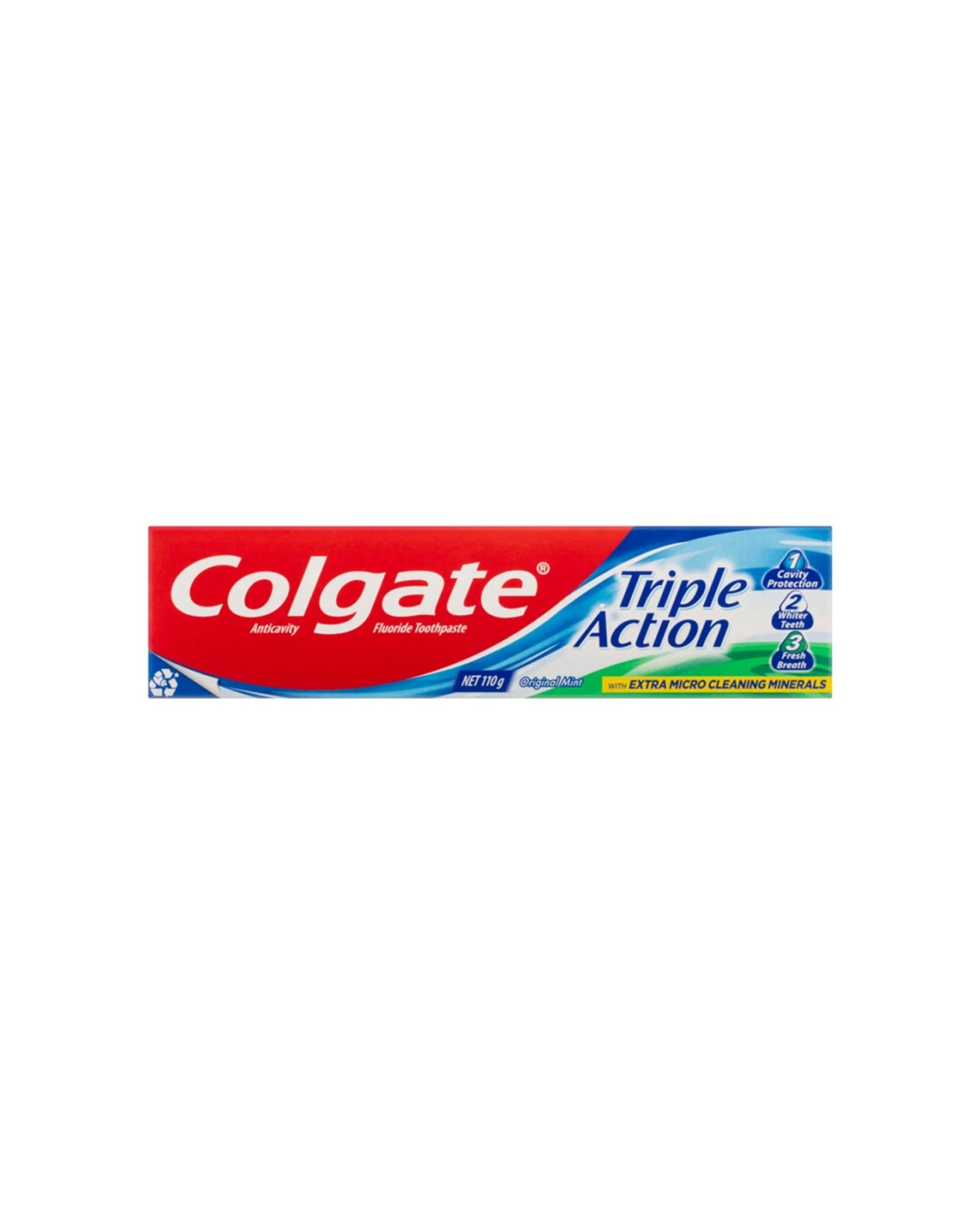 1 Colgate Triple Action Toothpaste Original Mint 110g, 1 of 3