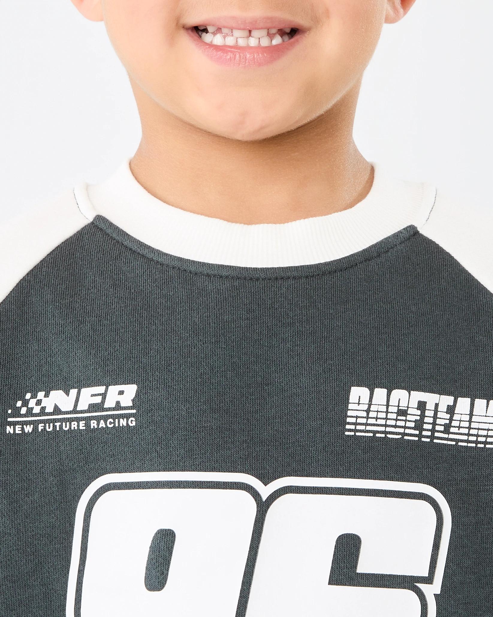 4 Oversized Crew Neck Sweatshirt Grey Moto, 4 of 9