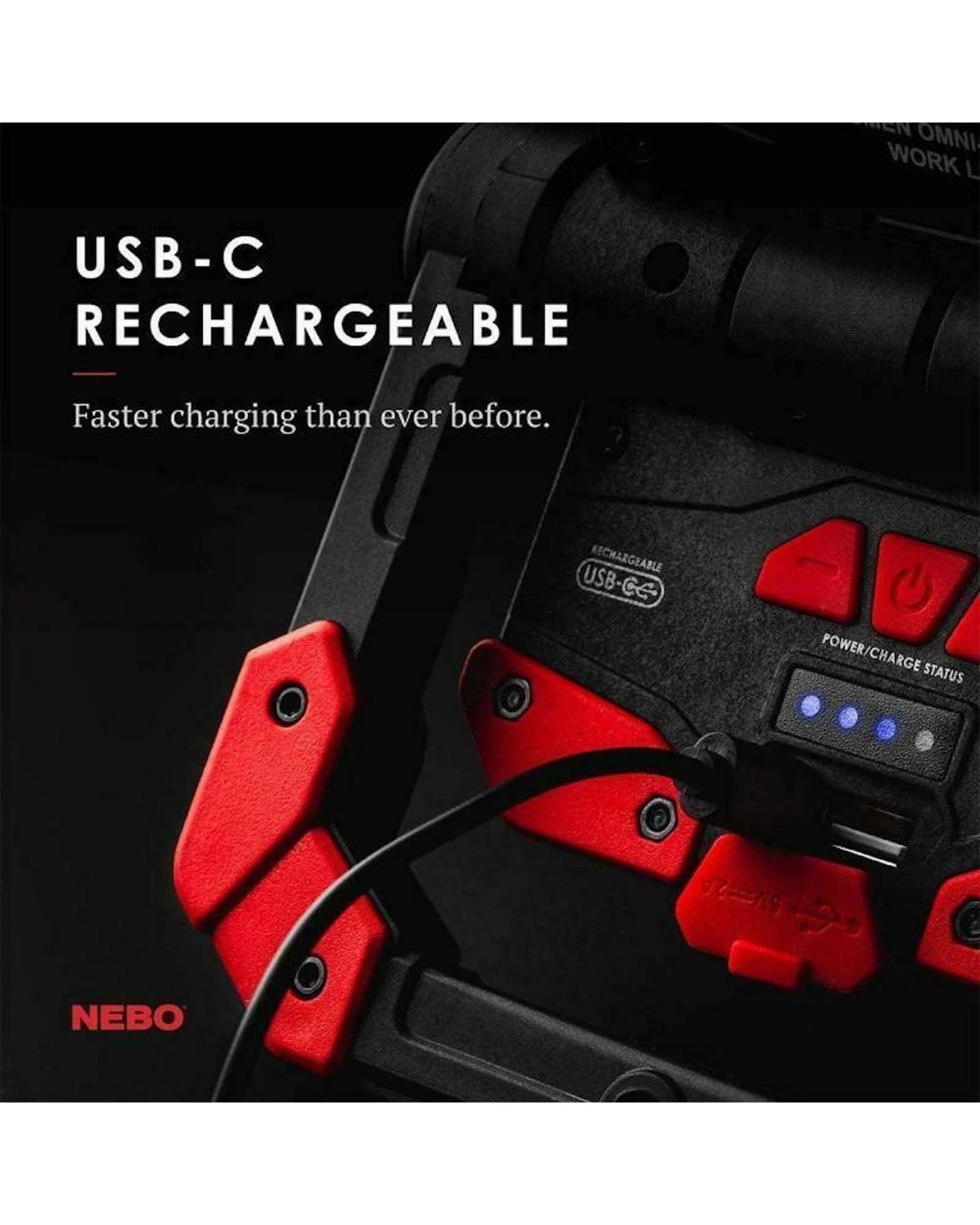 5 Nebo Omni Rechargeable 2000 Lumen LED Flashlight Power Bank Work Spot Light, 5 of 8