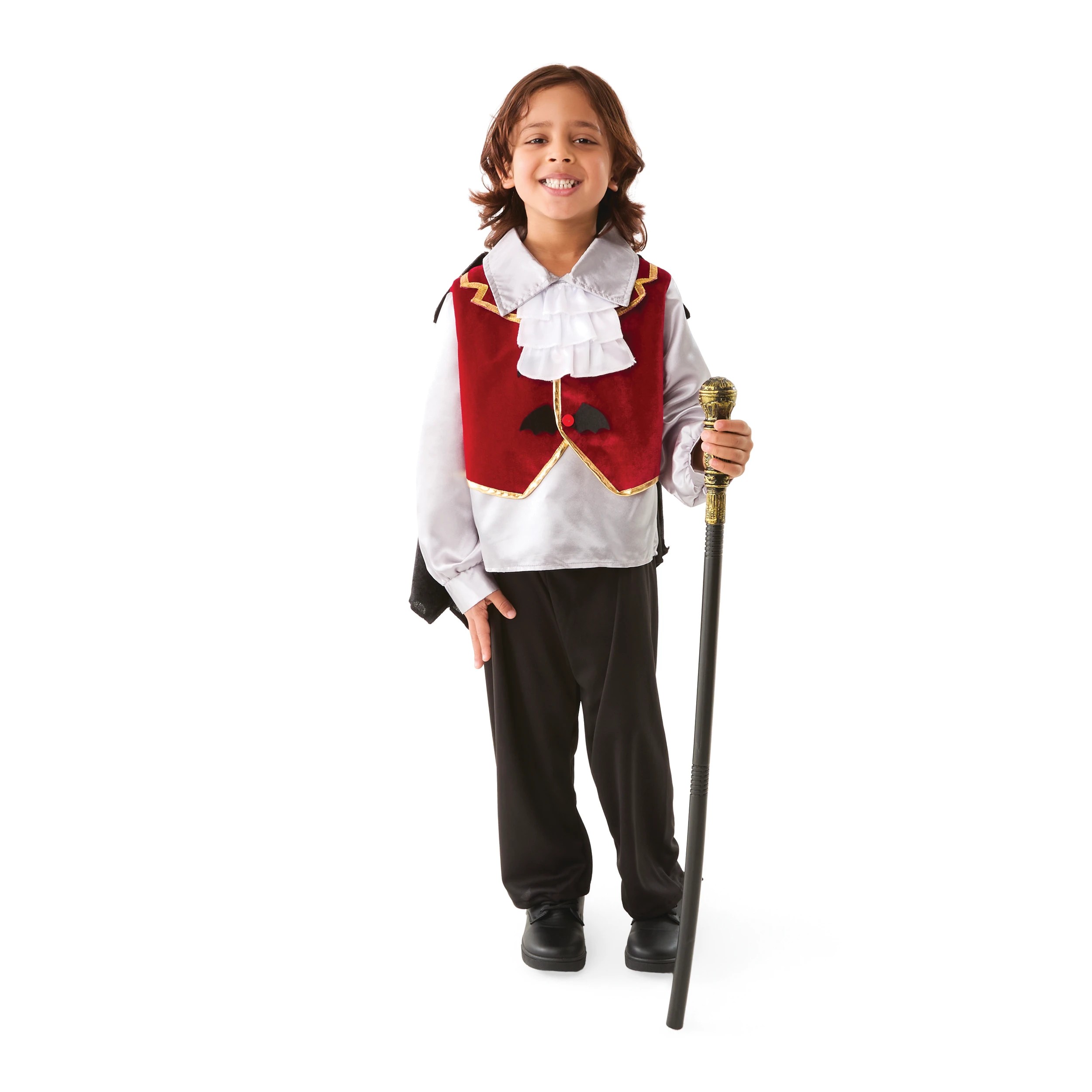 1 4 Piece Vampire Costume - Ages 4-6, 1 of 10