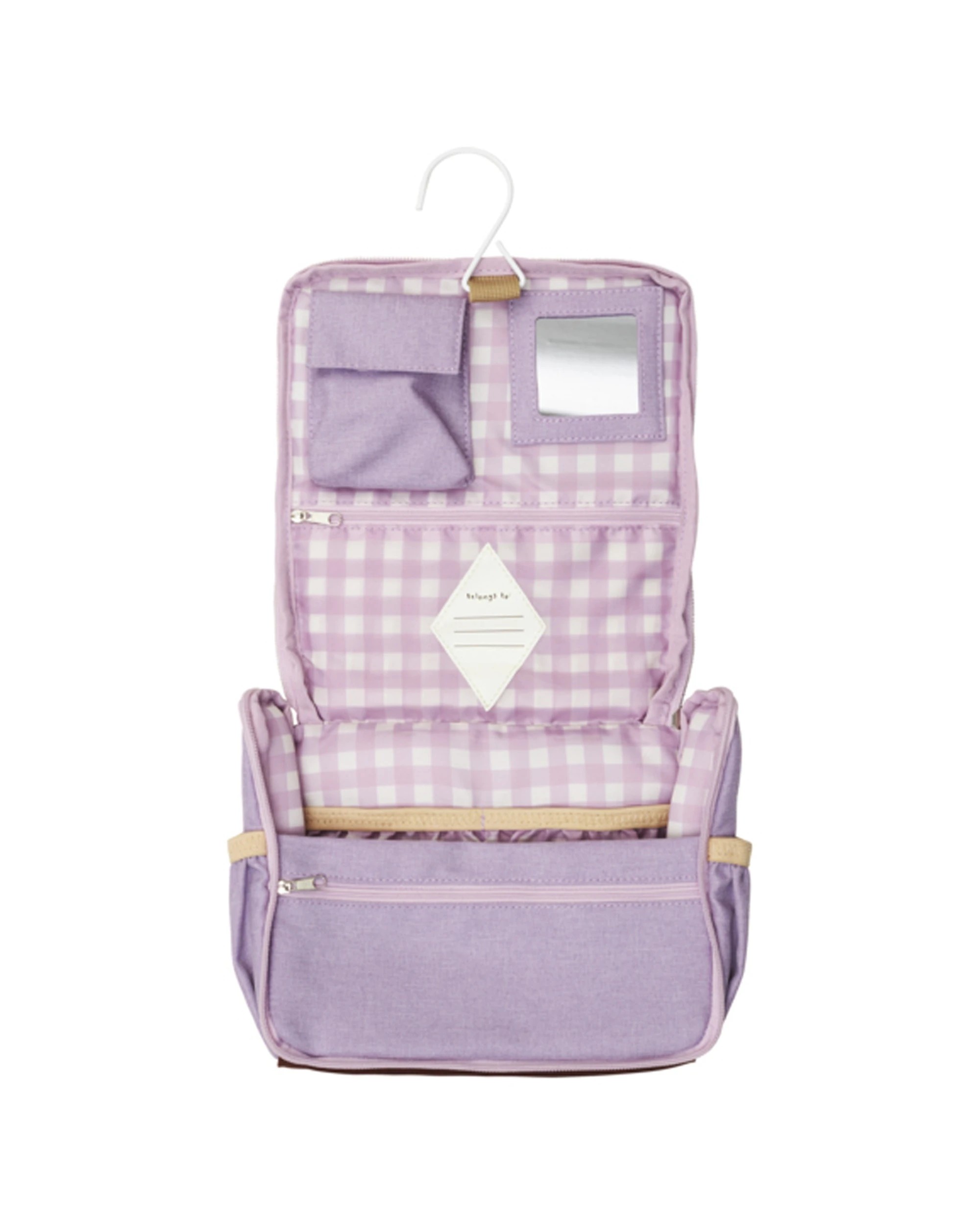 2 Fabelab Storage Eco Toiletry Bag with Hanger Recycled Post Consumer 28cm - Purple, 2 of 2