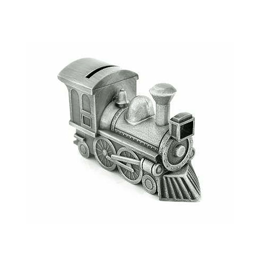 2 Lmd Pewter Train Money Bank Silver 16cm Keepsake Storage Container - Baby Gift
 - Silver, 2 of 3