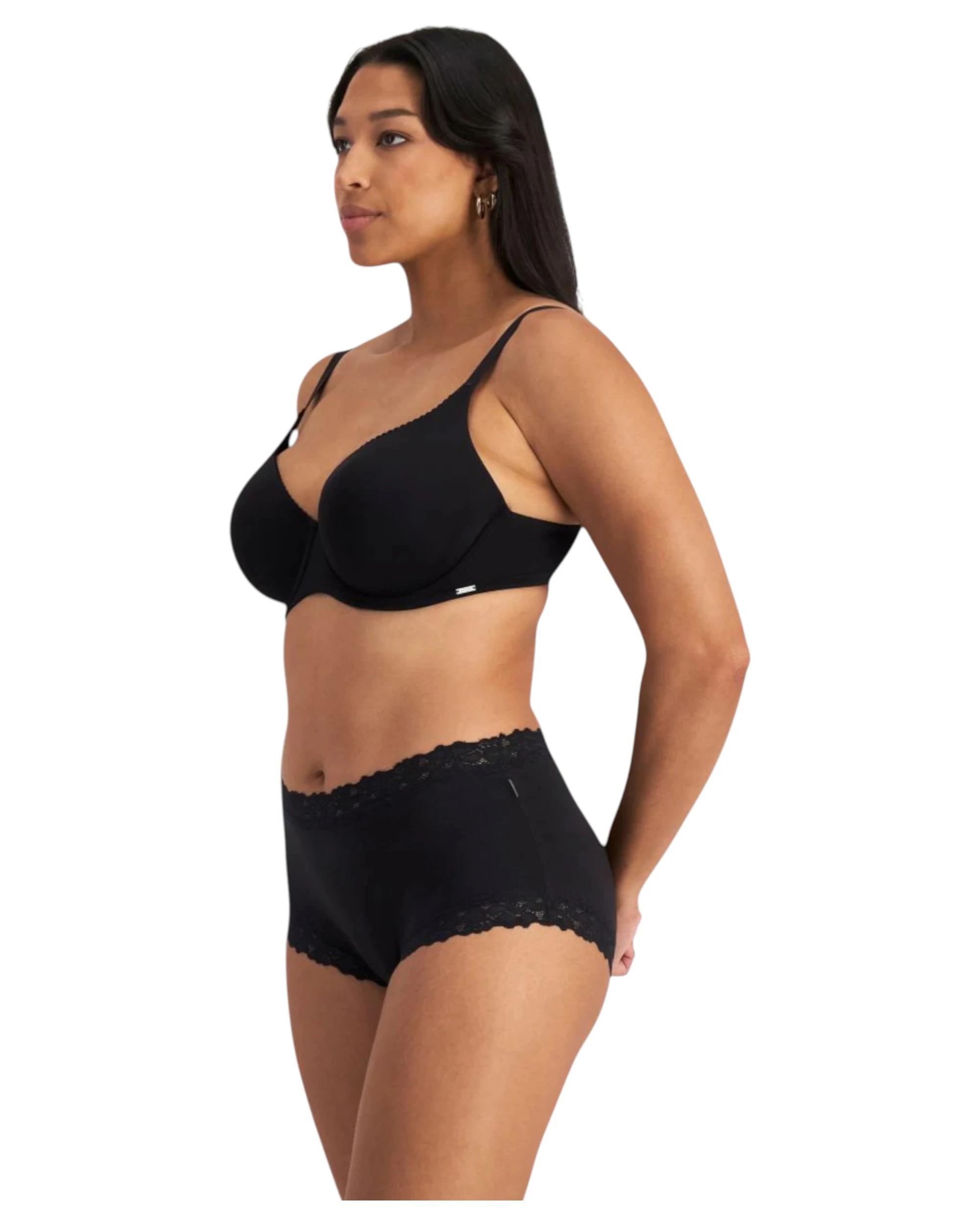 4 Jockey 6 Pack Womens Parisienne Cotton Full Brief Underwear BLACK, 4 of 4