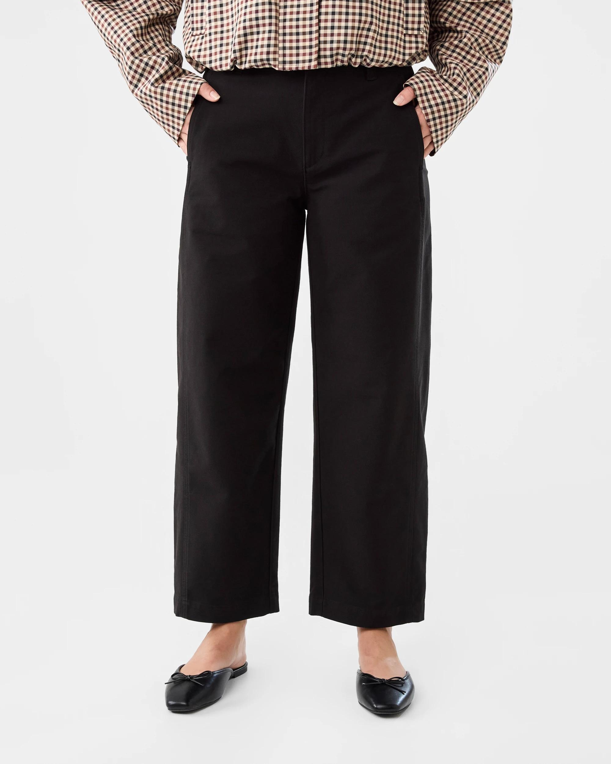 1 Barrel Leg Pants Black, 1 of 7