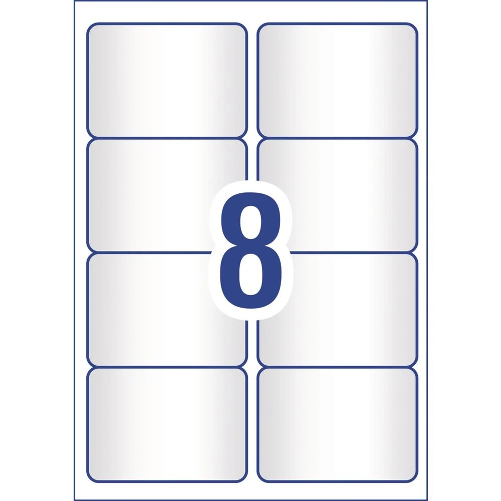 3 Avery 8UP Laser Shipping Labels Clear 25 Sheets, 3 of 5