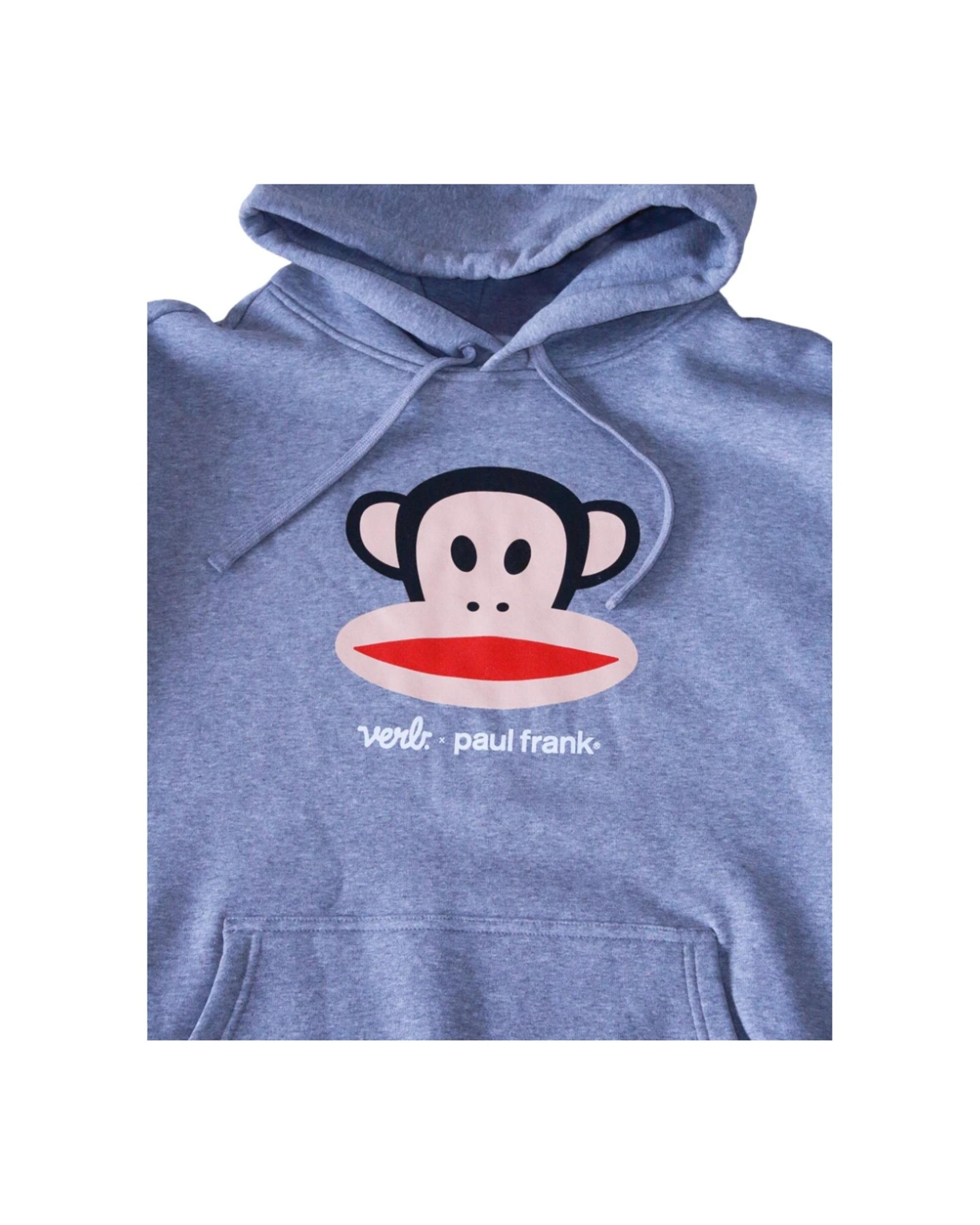 2 Verb. X Paul Frank Julius Head Mens Cotton Jumper Hoodie Oversized Fit Grey, 2 of 4