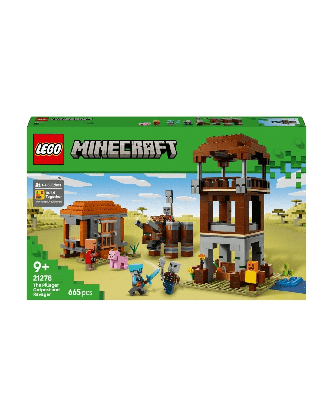 1 LEGO Minecraft The Pillager Outpost and Ravager 21278, 1 of 10