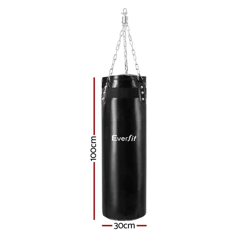 2 Everfit Hanging Boxing Punching Bag Home Gym Training - Black, 2 of 4