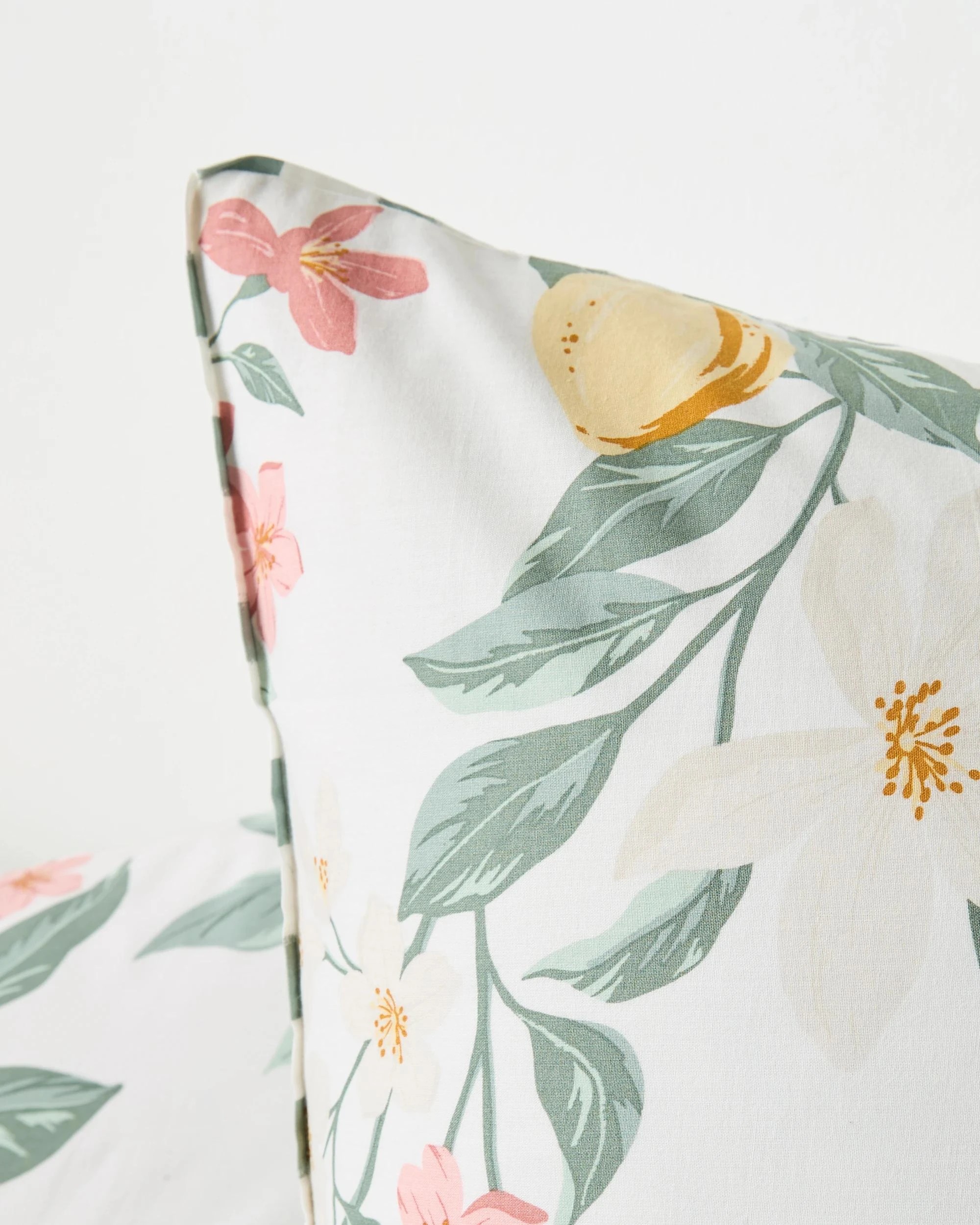 2 Target Lucia Lemon Floral Australian Cotton European Pillowcase - Queen Bed - Yellow, 2 of 2