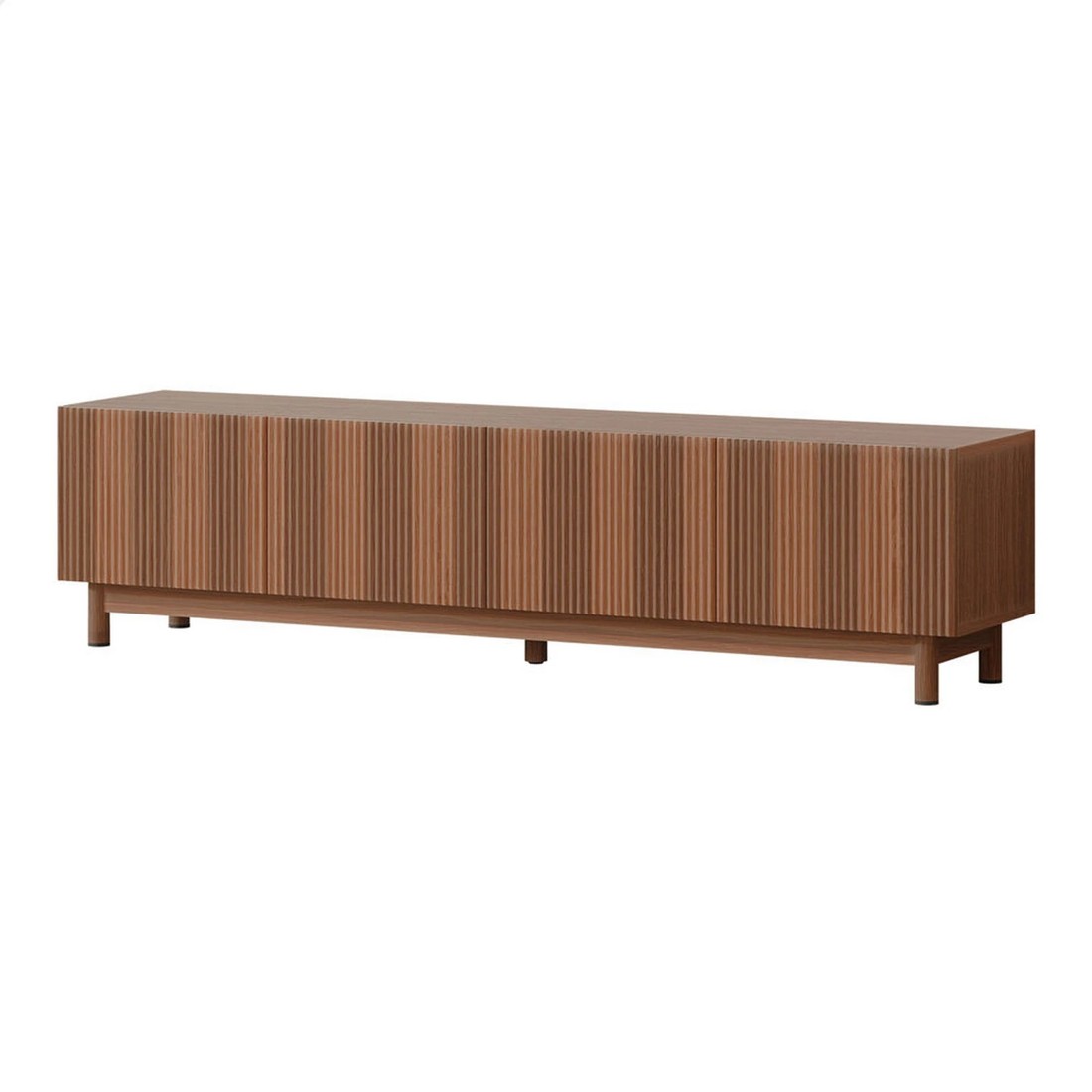 1 Alfordson TV Cabinet Entertainment Unit Stand 180cm Storage Shelves - Walnut, 1 of 10