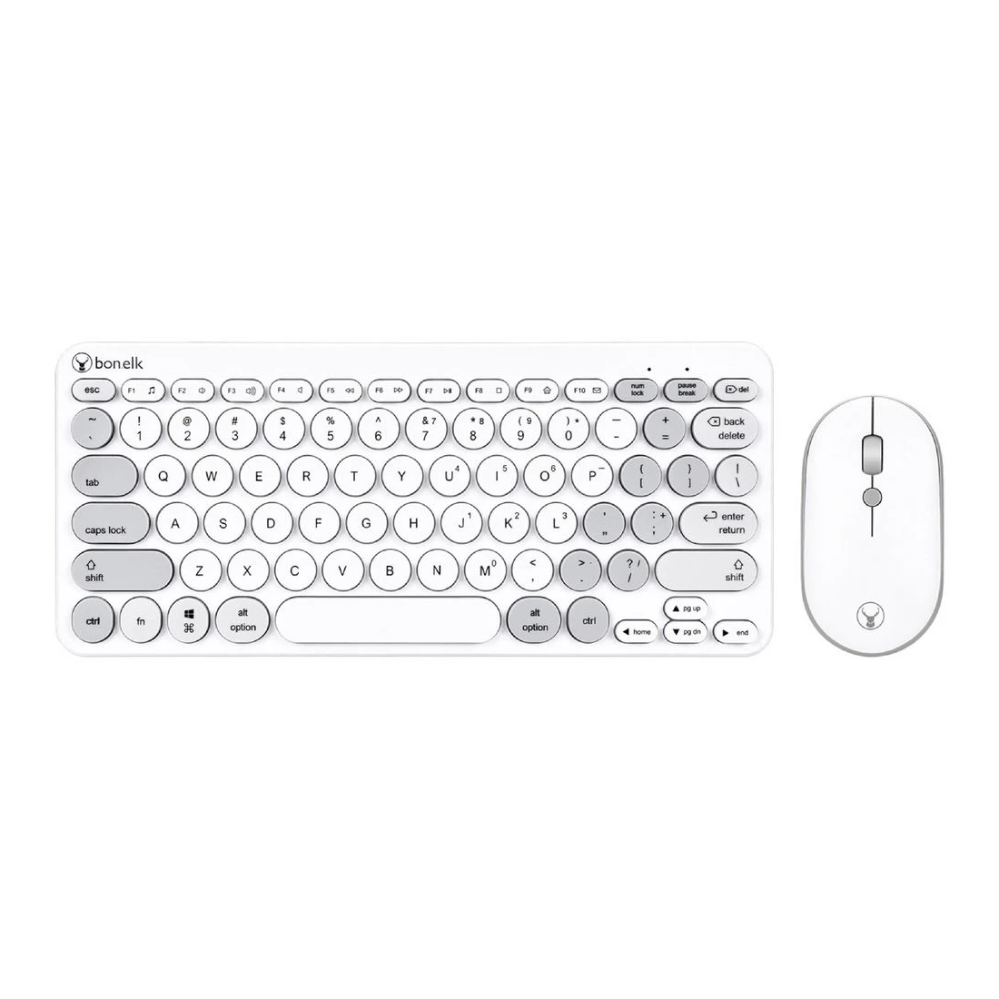 1 Bonelk KM-383 Wireless Keyboard and Mouse Combo Grey, 1 of 7