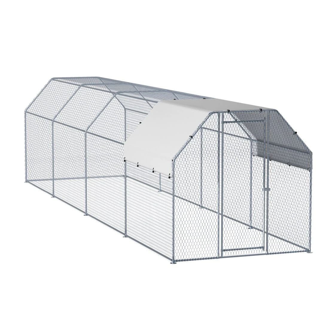 3 i.Pet Chicken Coop Cage Run Rabbit Hutch Large Walk In Hen House Cover 2mx8mx2m, 3 of 6