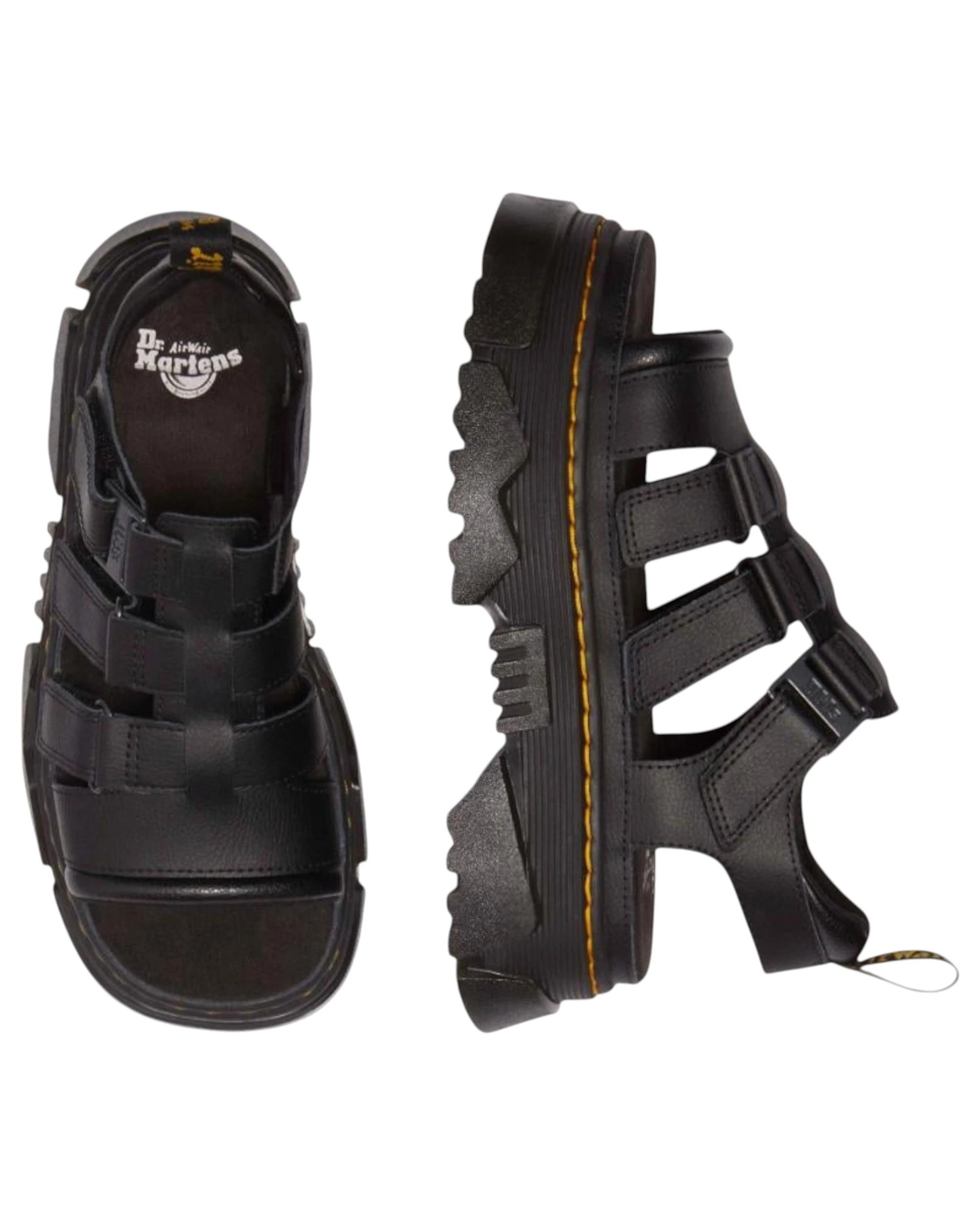 2 Dr. Martens Womens Mattison 3 Strap Athena Sandals BLACK ATHENA, 2 of 9