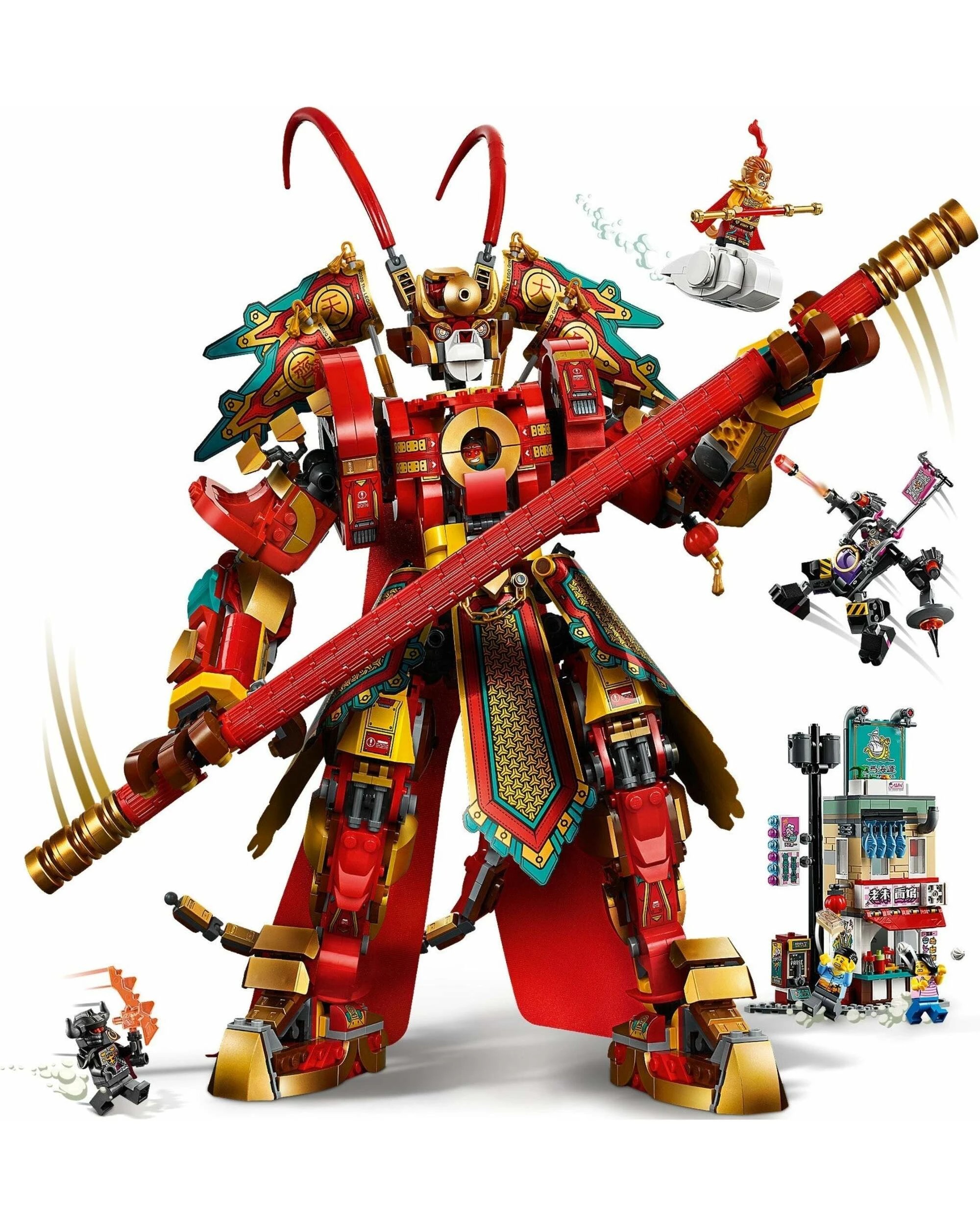 3 LEGO Monkie Kid 80012 Monkey King Warrior Mech, 3 of 5