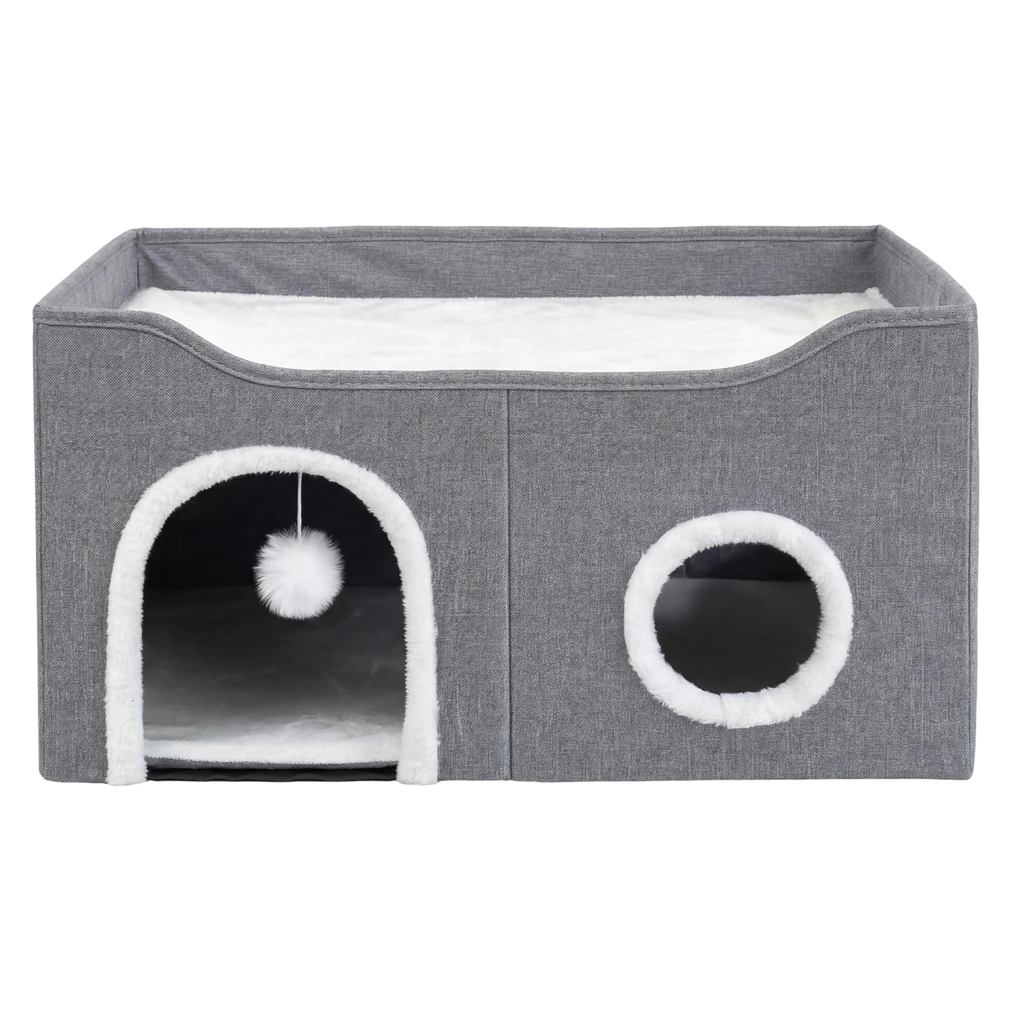 2 Pawz Foldable Cat House Cave Bed Hideaway Interactive Nest Scratching Board, 2 of 8