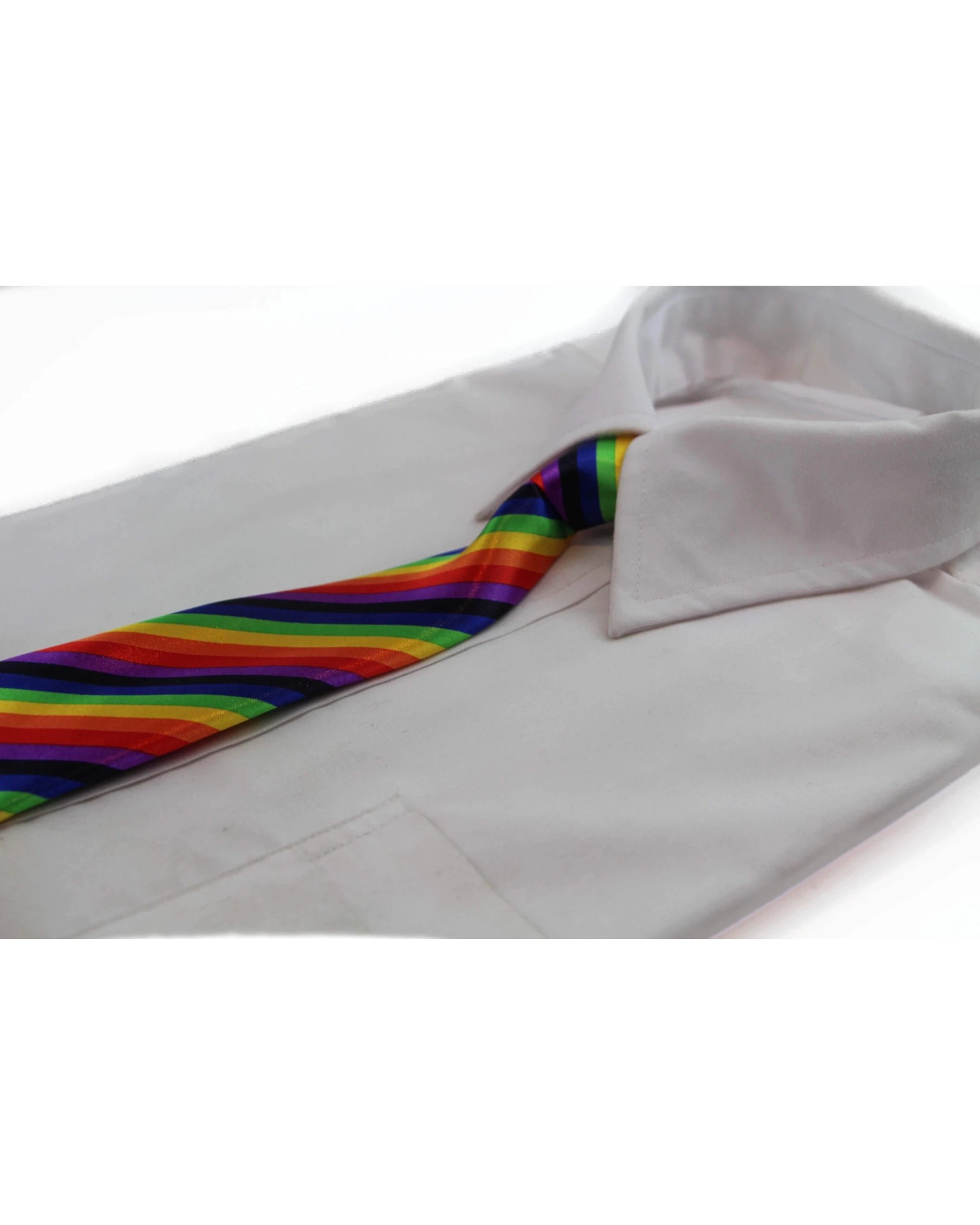 1 Zasel Kids Boys Multicoloured Patterned Elastic Neck Tie - Multicoloured Stripe, 1 of 2