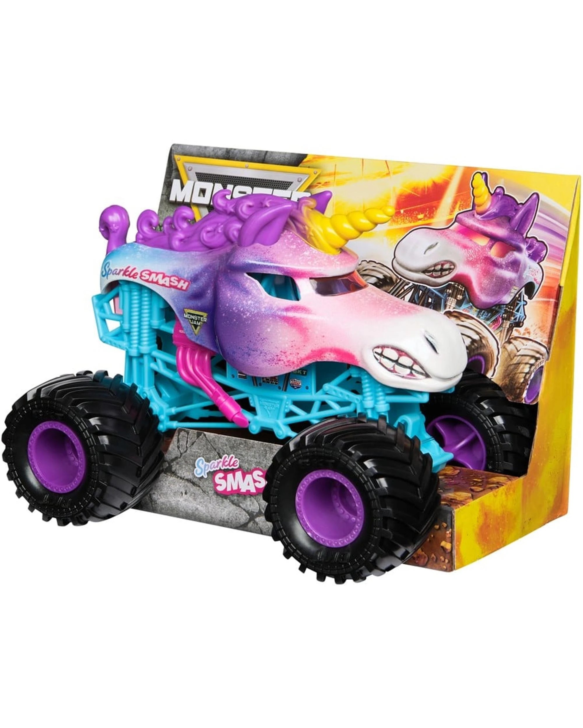4 Monster Jam 1:24 Scale Sparkle Smash Diecast Vehicle, 4 of 4