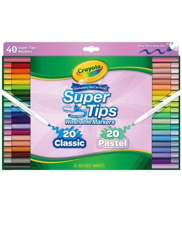 40 Pack Crayola SuperTips Washable Markers Kmart